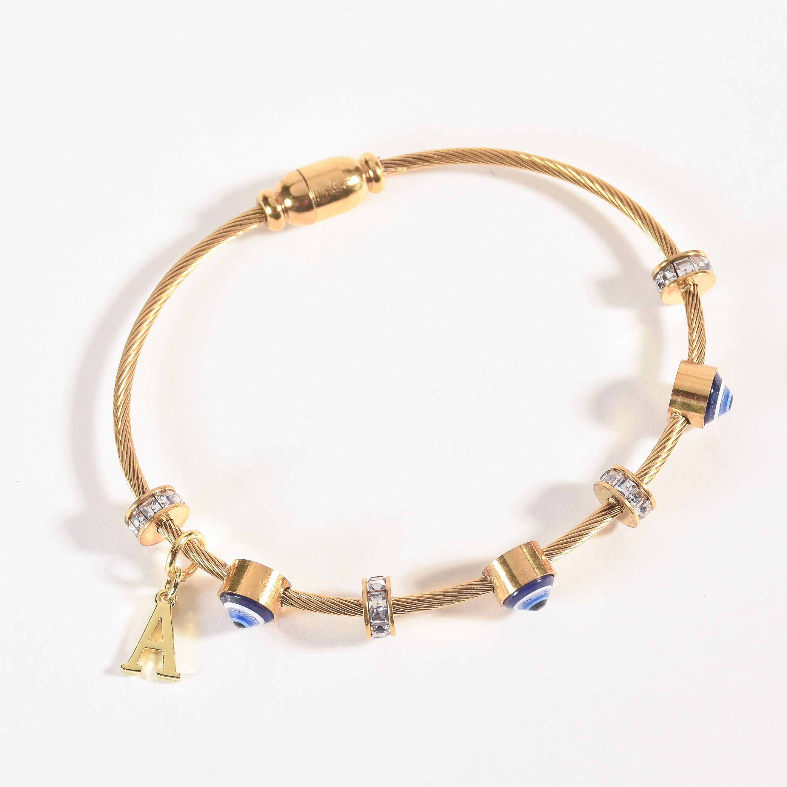 Classic Evil Eye With Personalized Initial