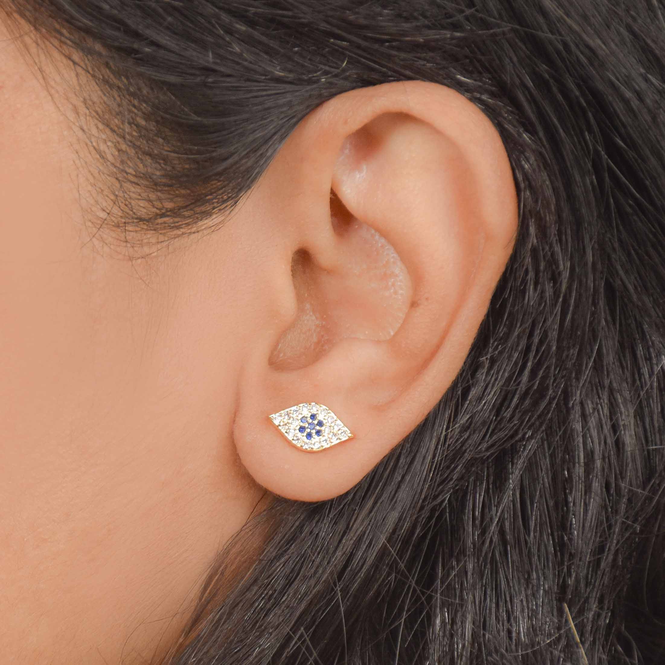 Delicate Evil Eye Studs