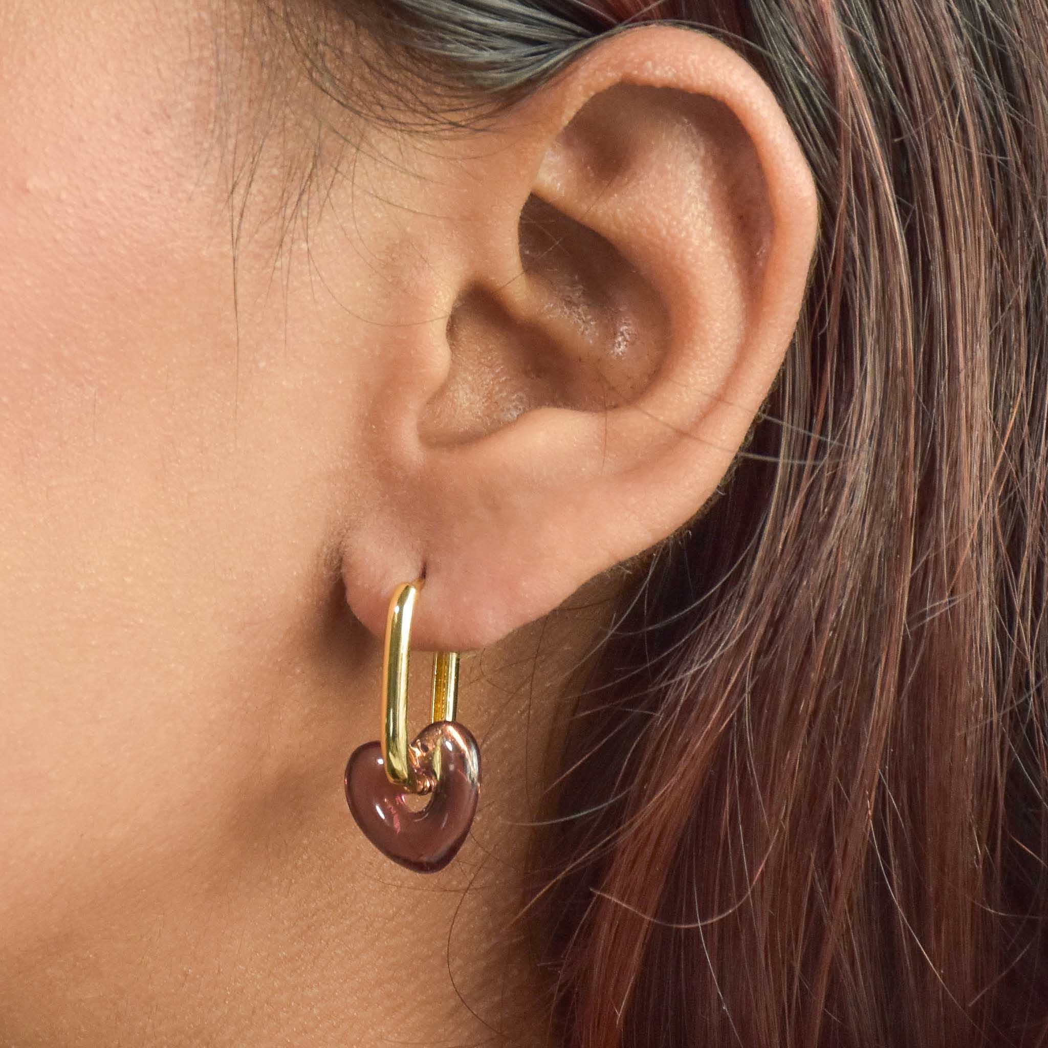 Mini Heart Hoop Earrings