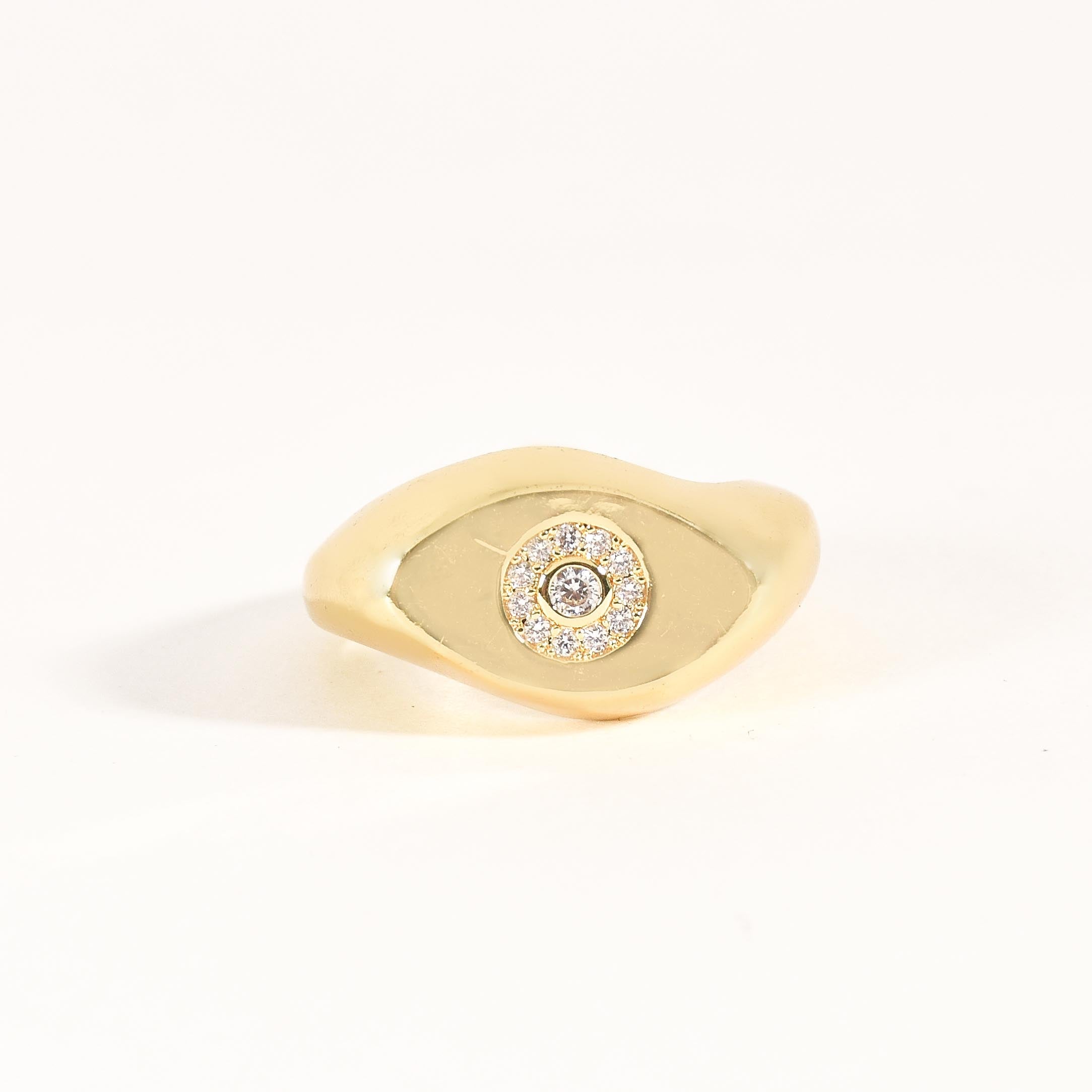 Single Stone Evil Eye Ring