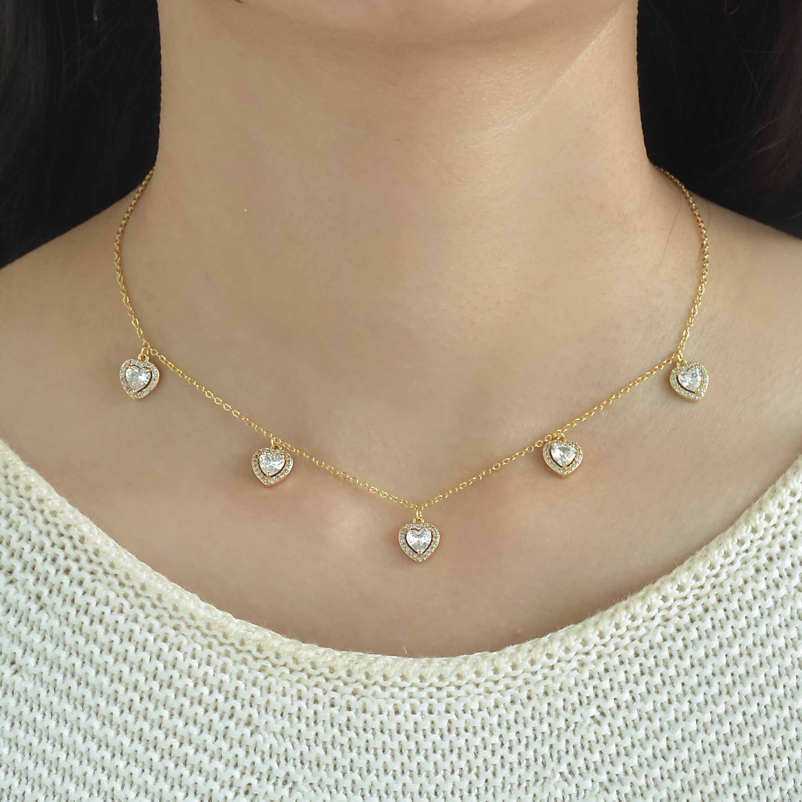 Diamond Heart Choker
