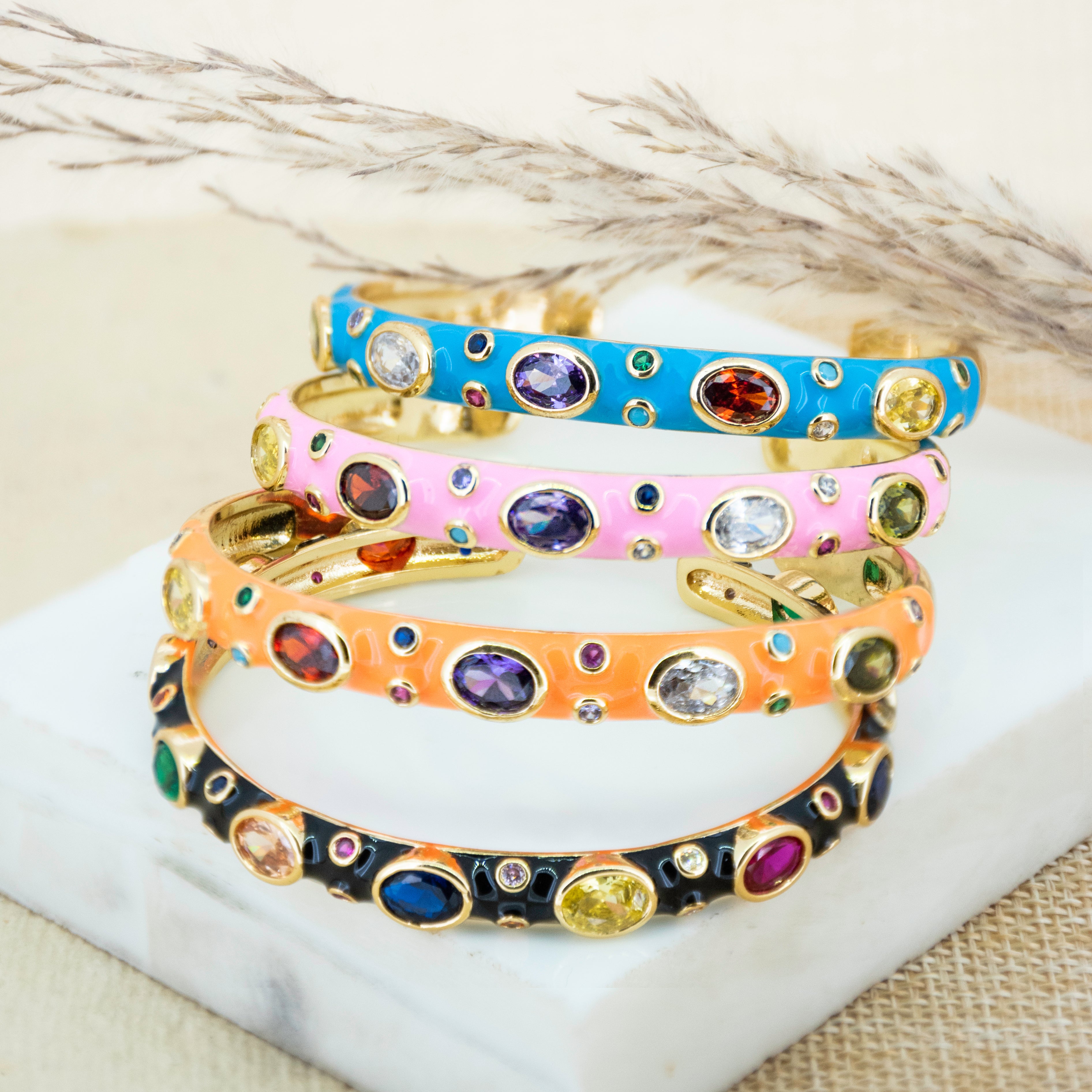 Pastel Rainbow Bangle Cuffs