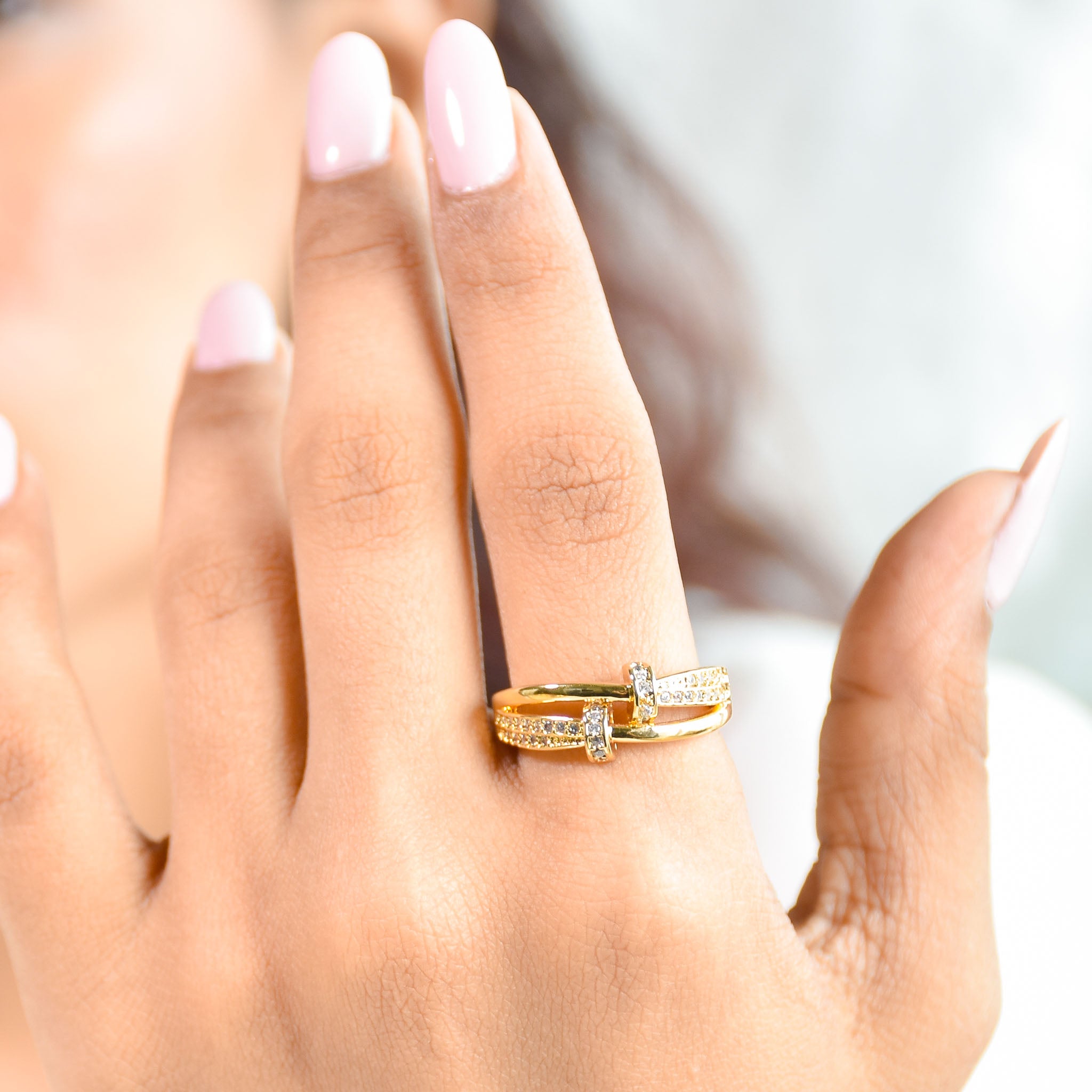 Defined Edgy Nail Ring