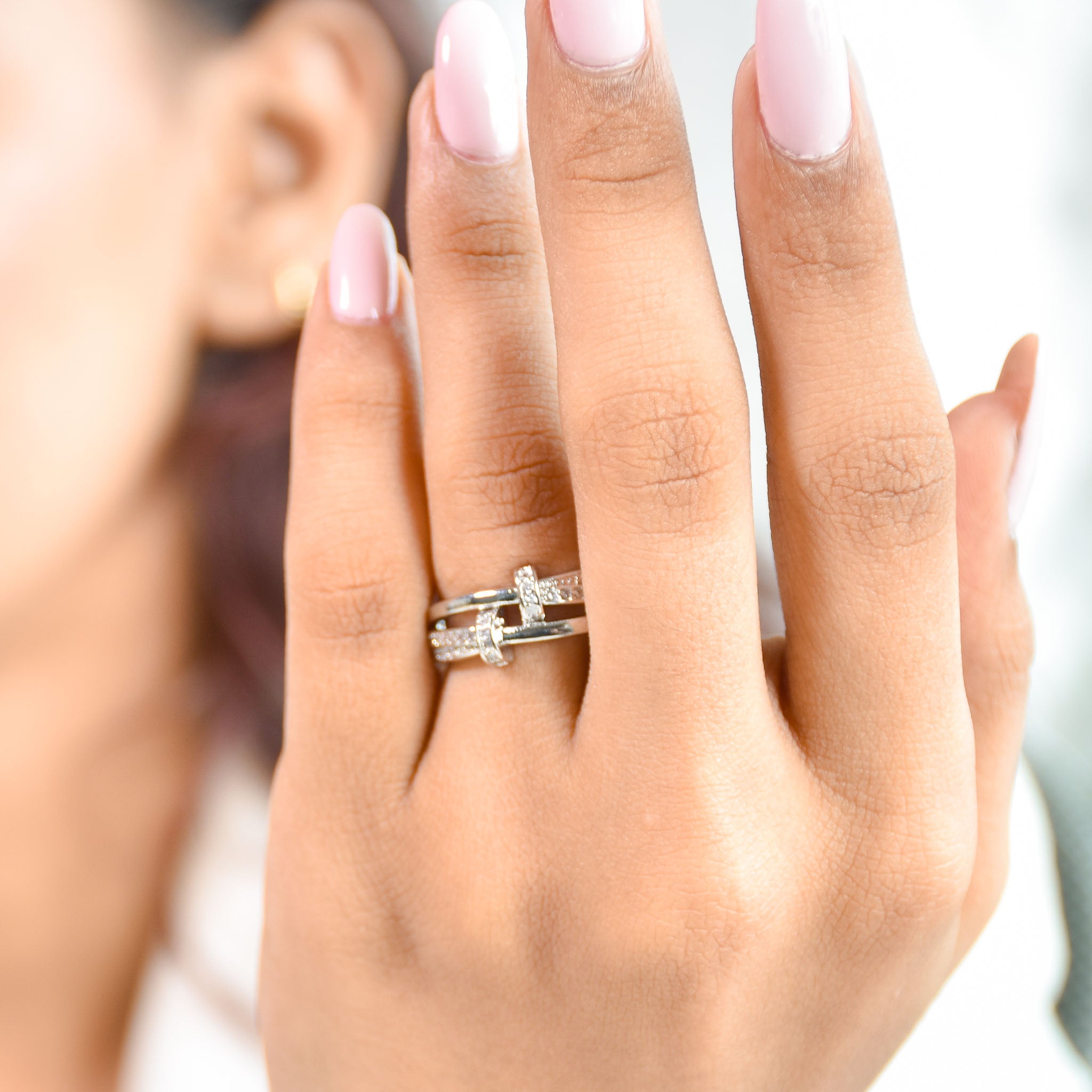 Defined Edgy Nail Ring