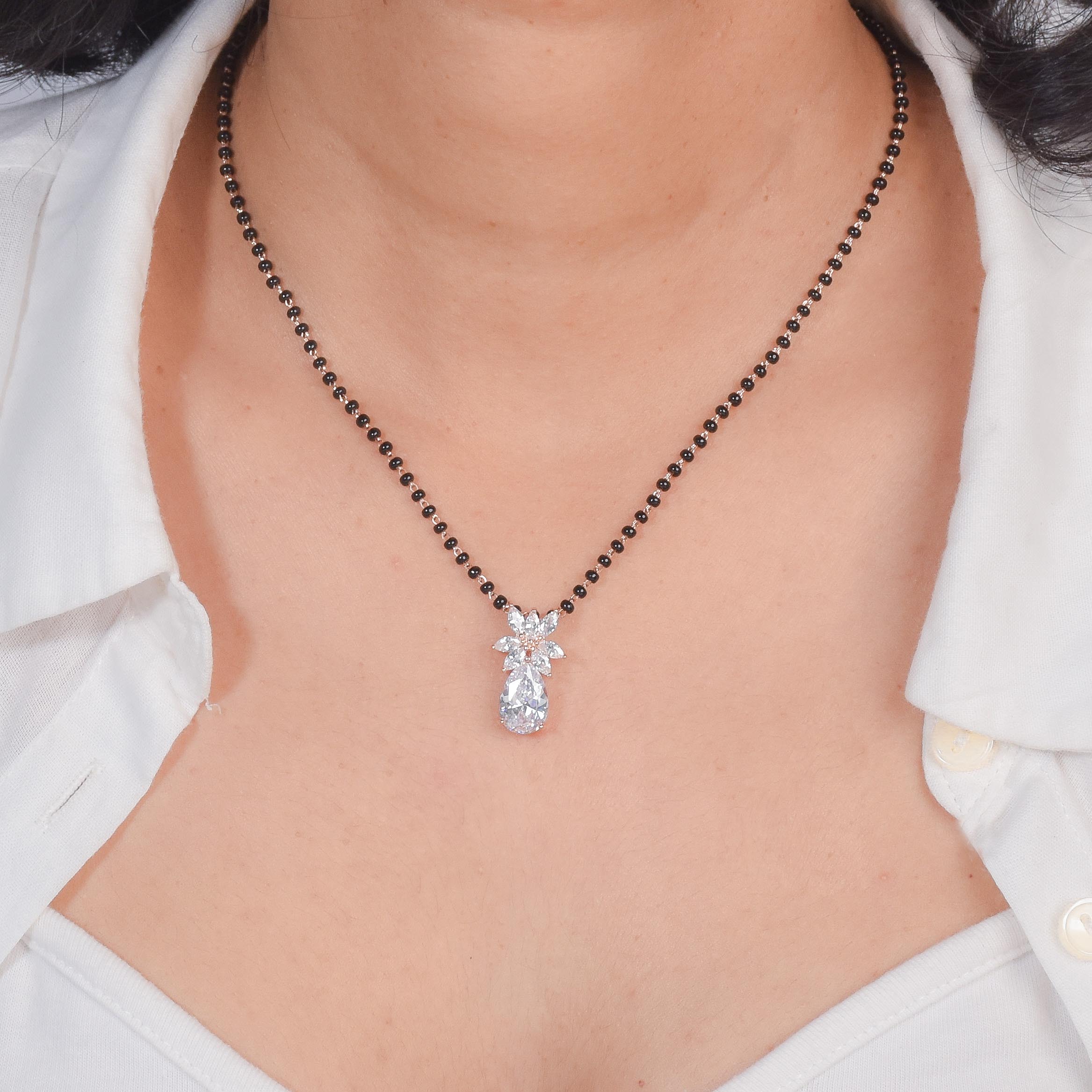 Floral Flare Mangalsutra Necklace