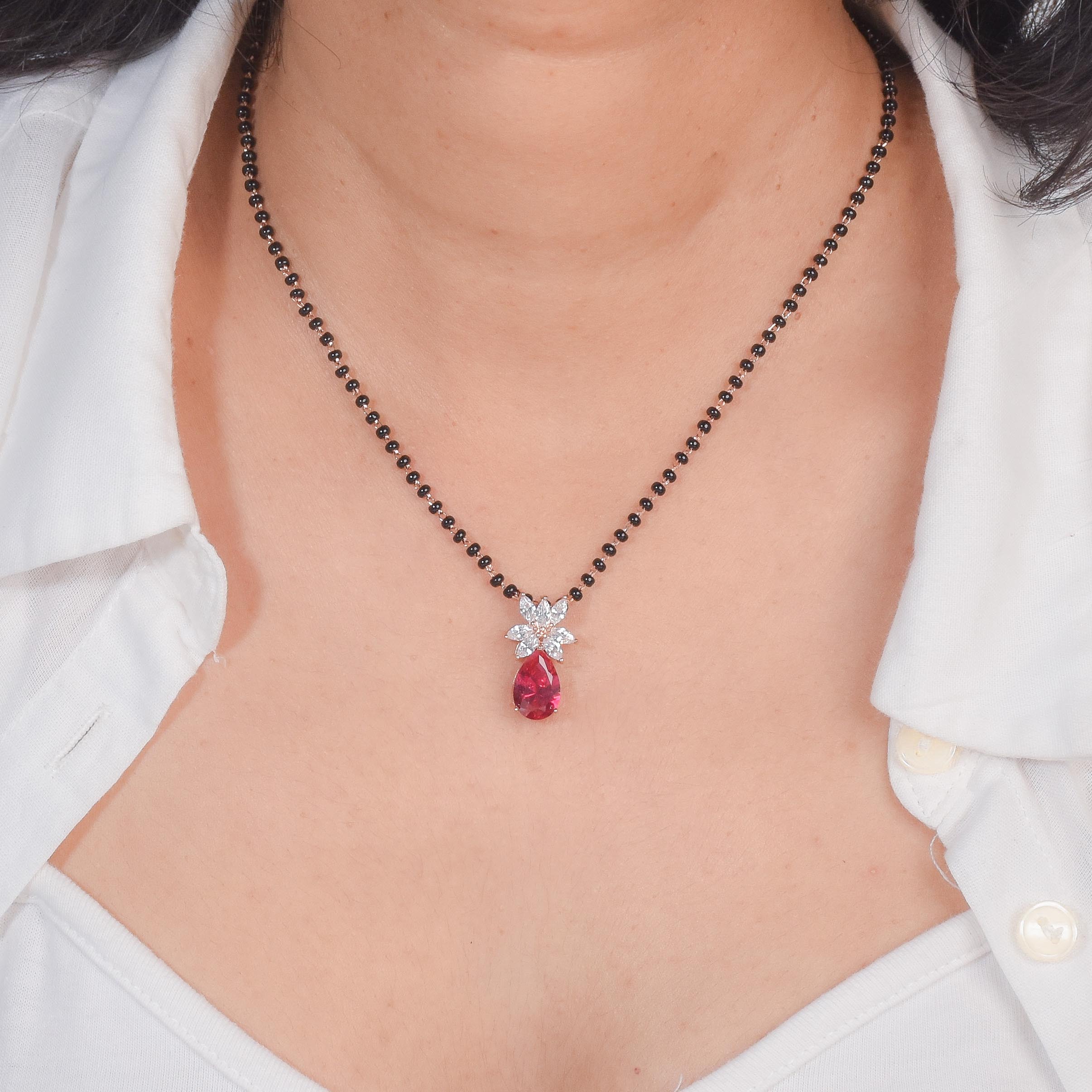 Floral Flare Mangalsutra Necklace