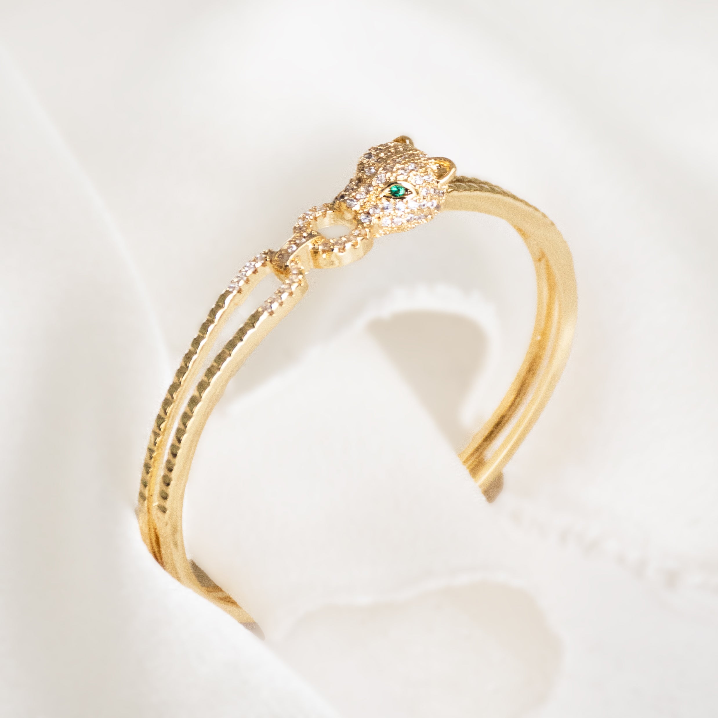 Single Cheetah Cuff Bangle