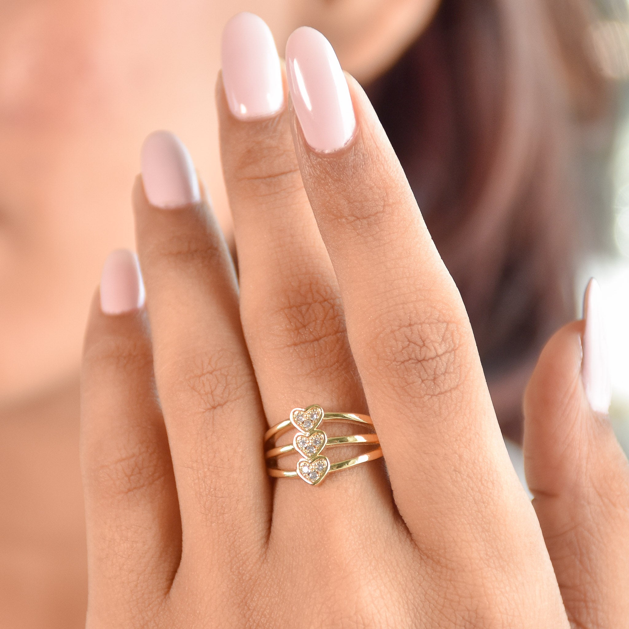 Triple Heart Ring