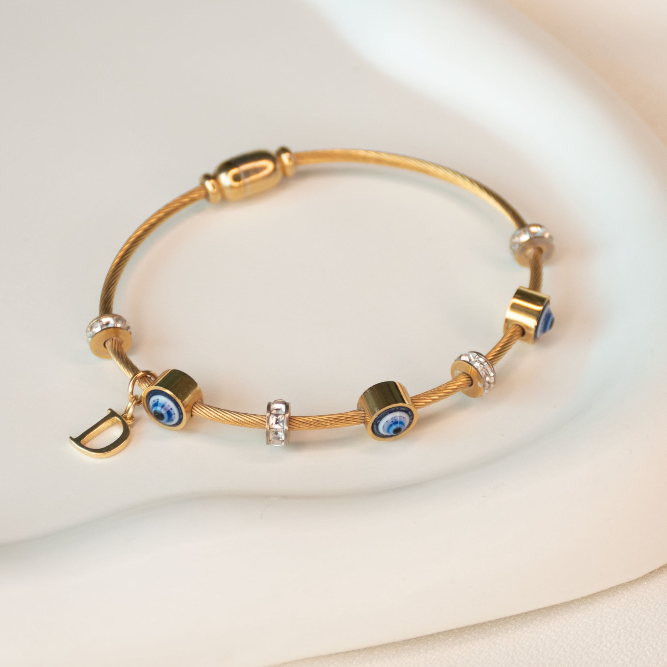 Classic Evil Eye With Personalized Initial