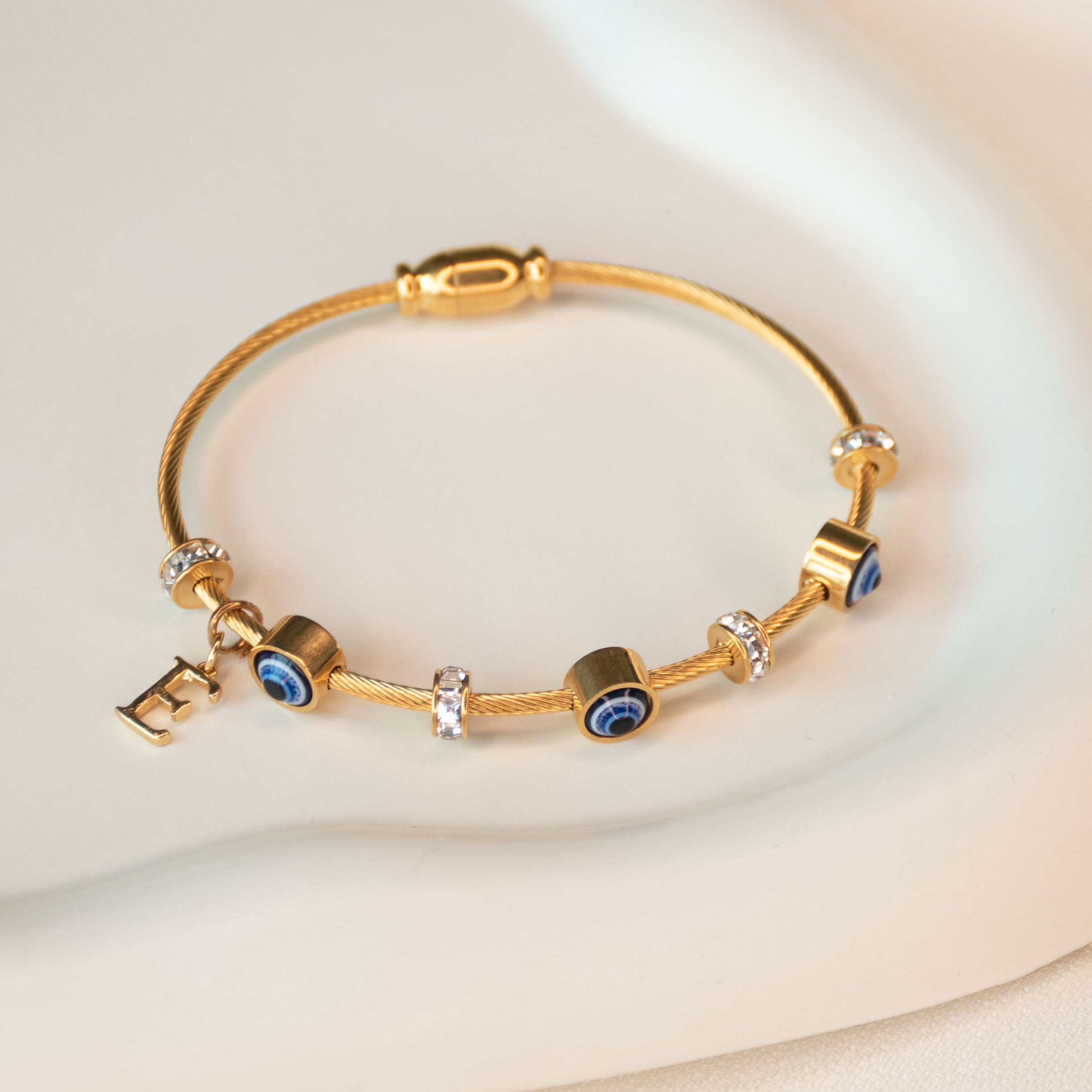 Classic Evil Eye With Personalized Initial