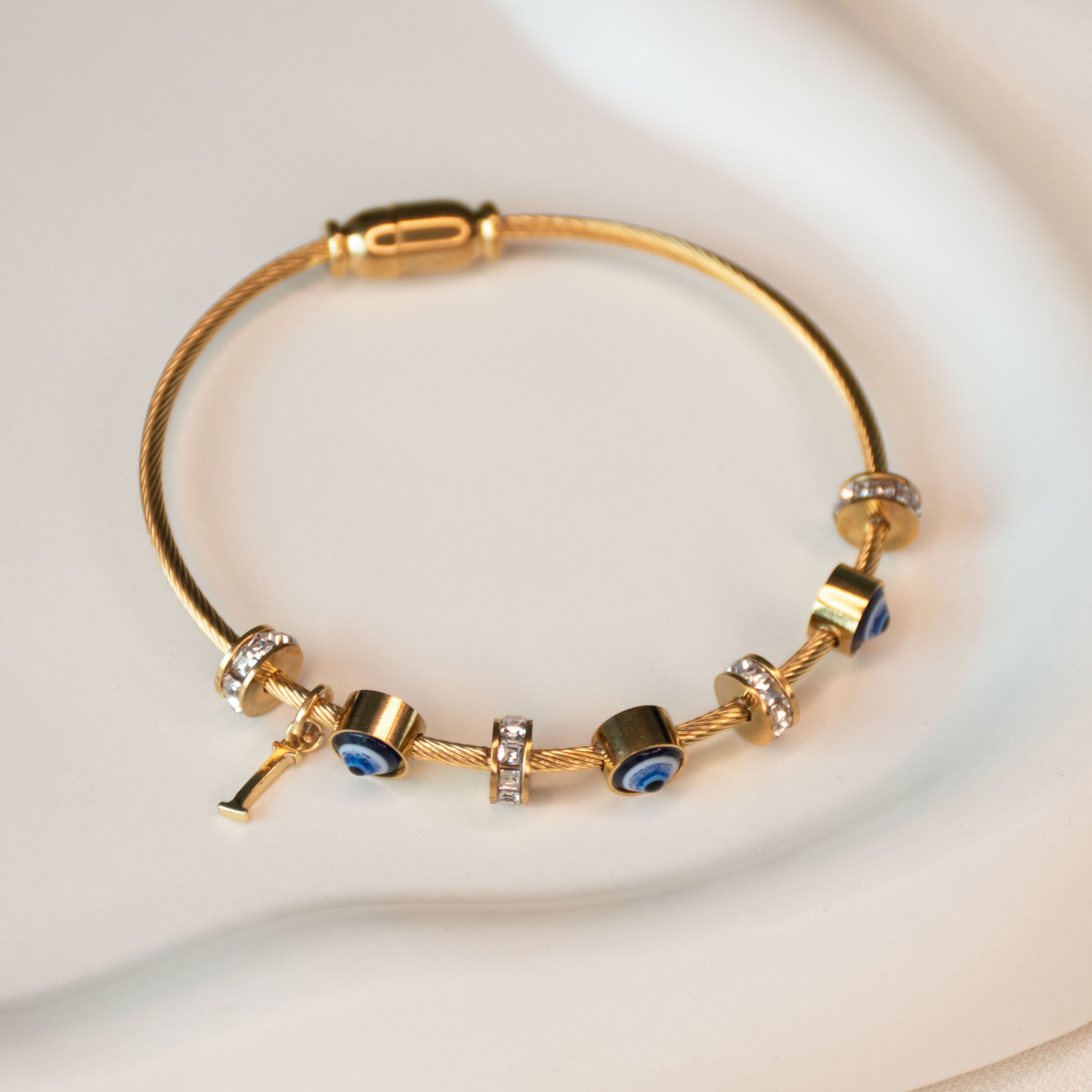 Classic Evil Eye With Personalized Initial