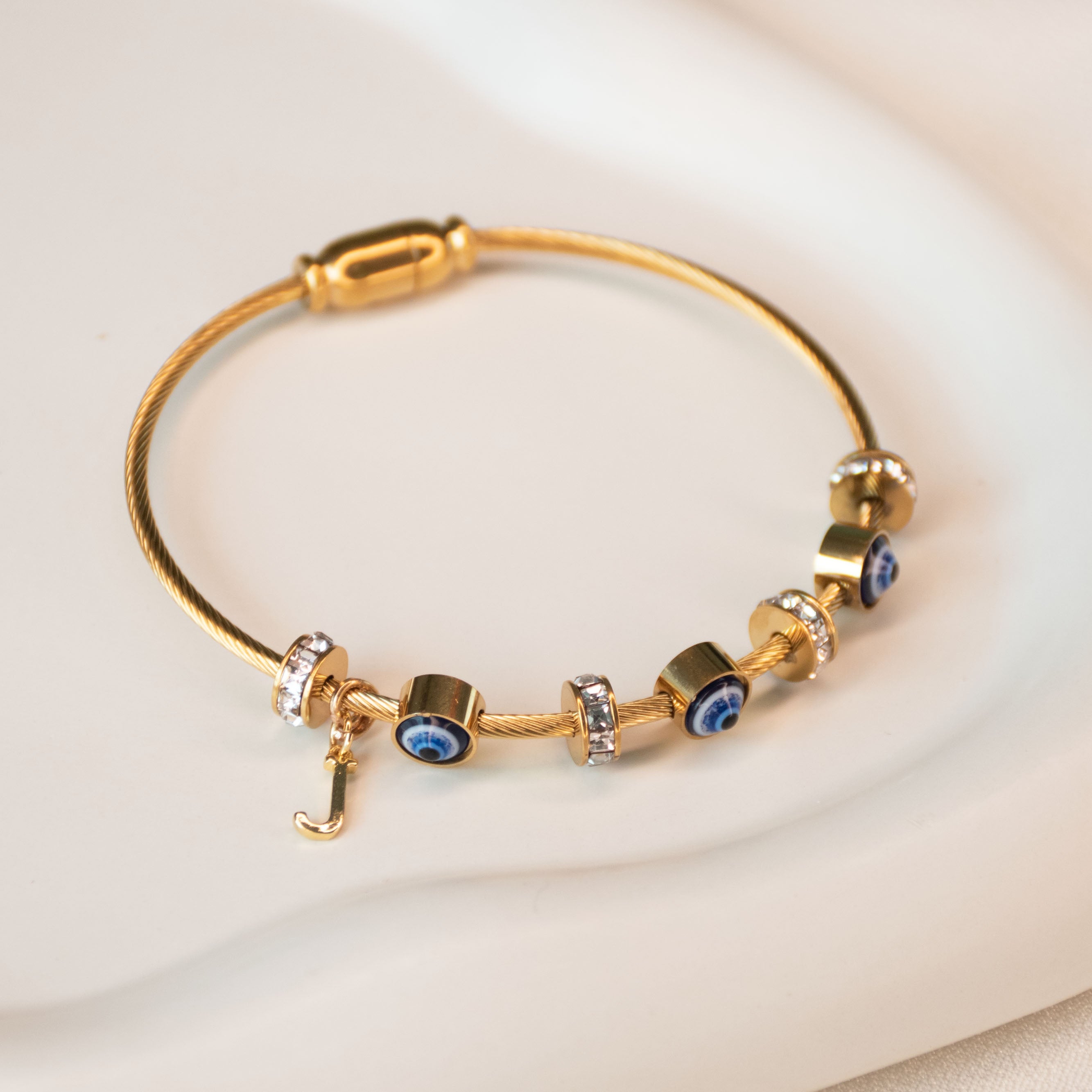 Classic Evil Eye With Personalized Initial