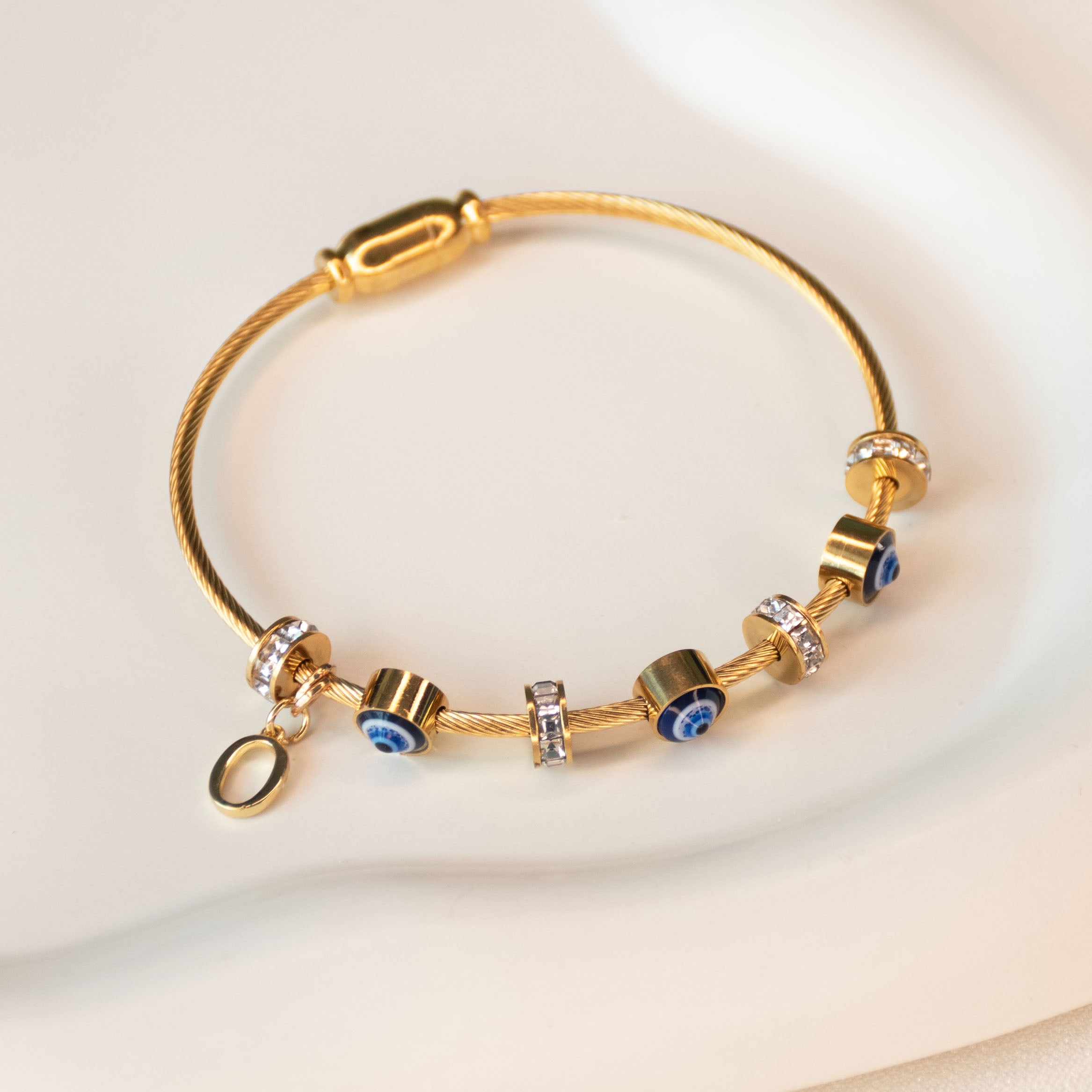 Classic Evil Eye With Personalized Initial