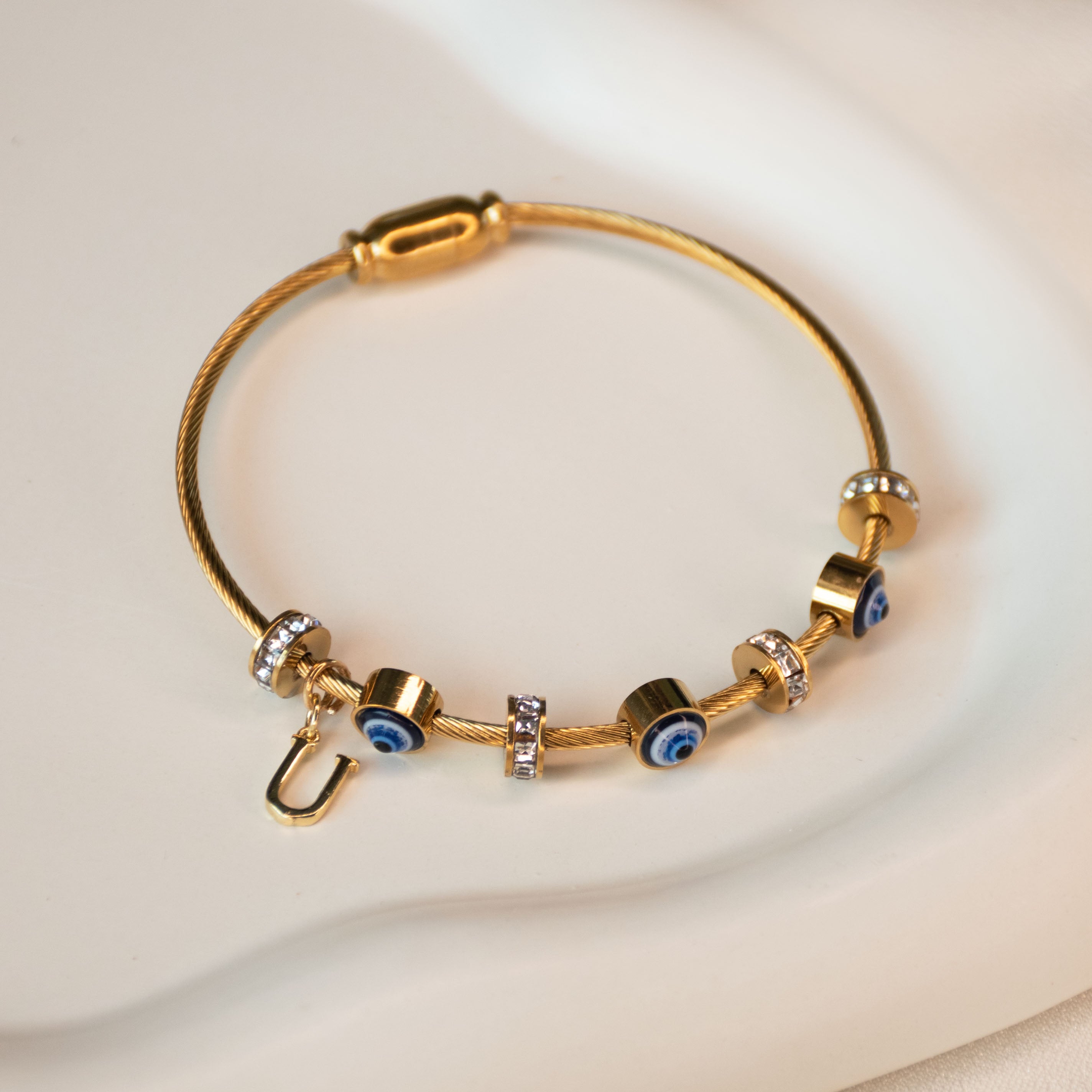 Classic Evil Eye With Personalized Initial