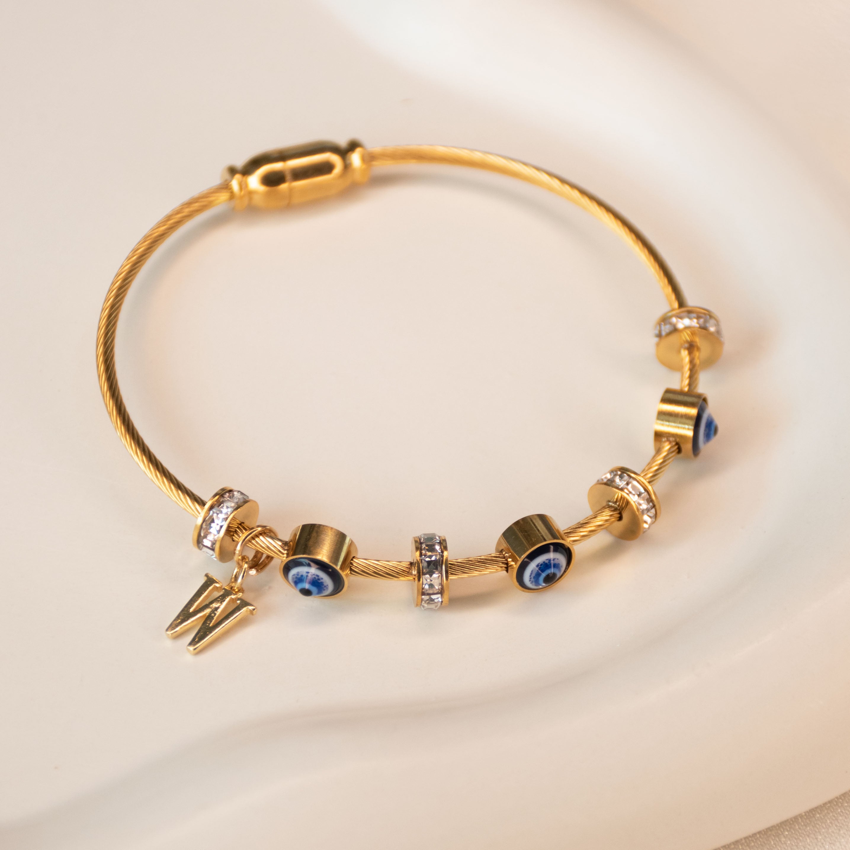 Classic Evil Eye With Personalized Initial