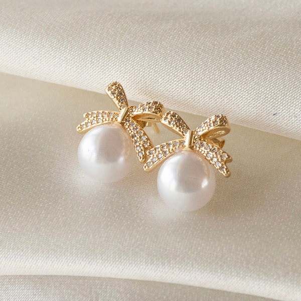 Pearl Bow Studs