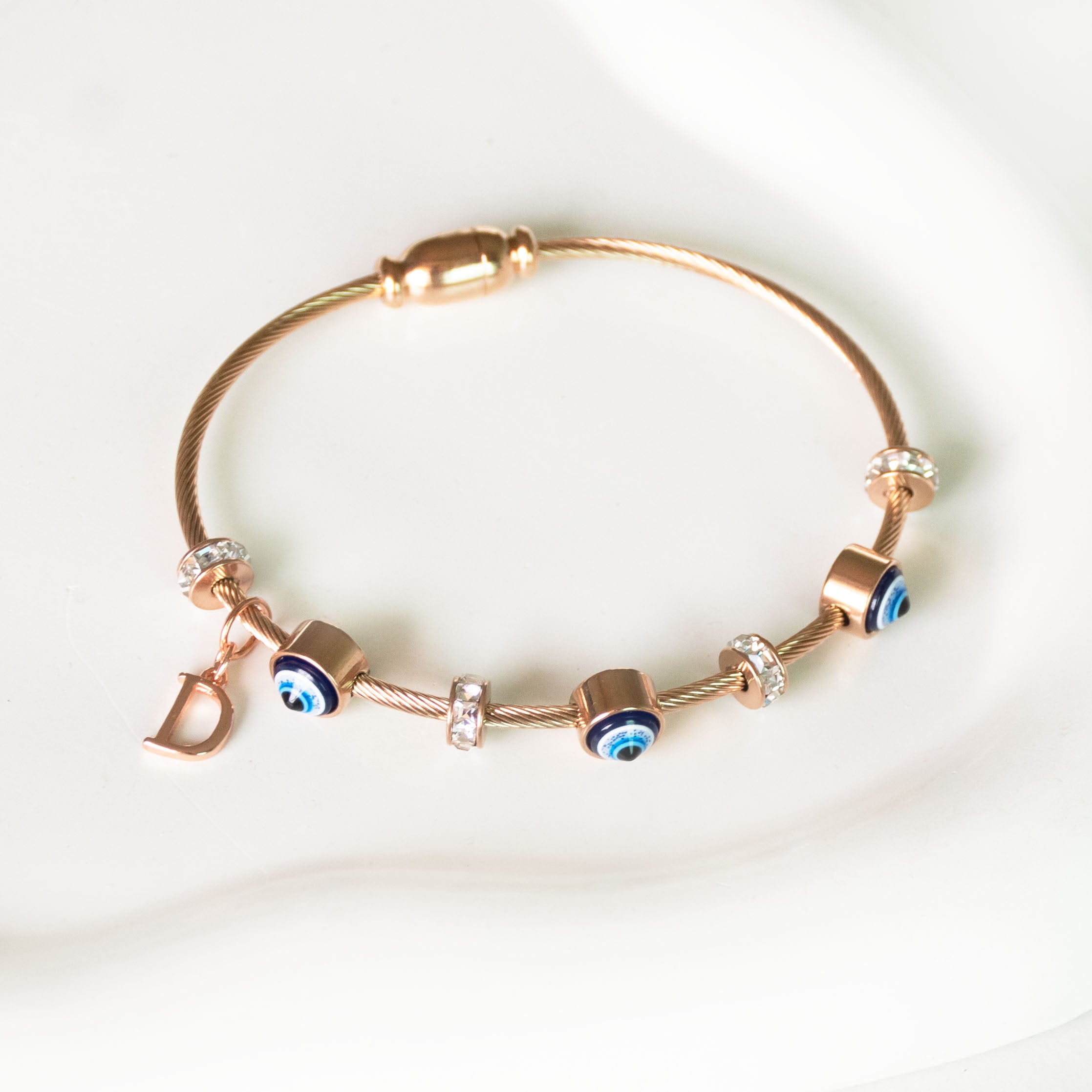 Classic Evil Eye With Personalized Initial