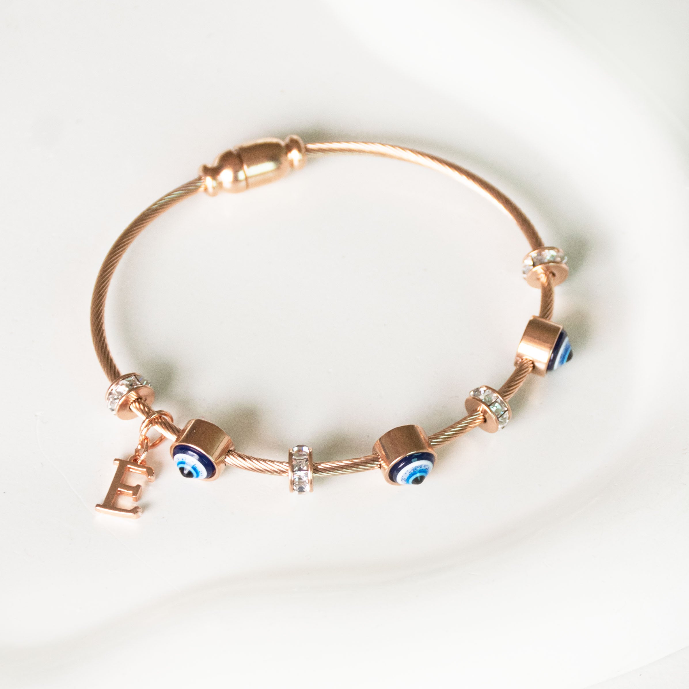 Classic Evil Eye With Personalized Initial