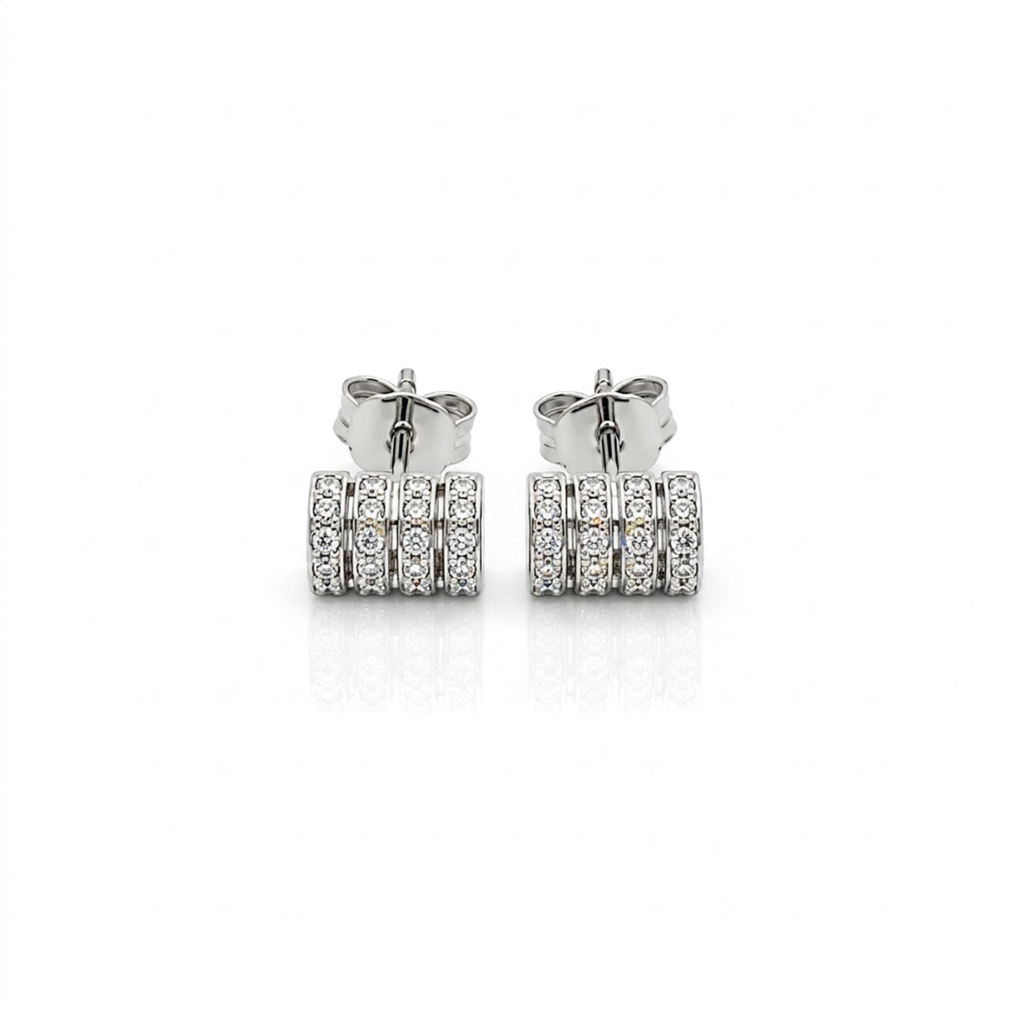 Triple Crown 925 Sterling Silver Stud Earrings