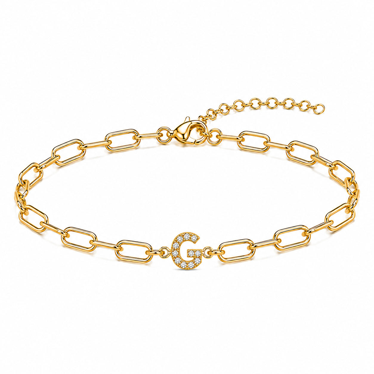 Initial Link Bracelet