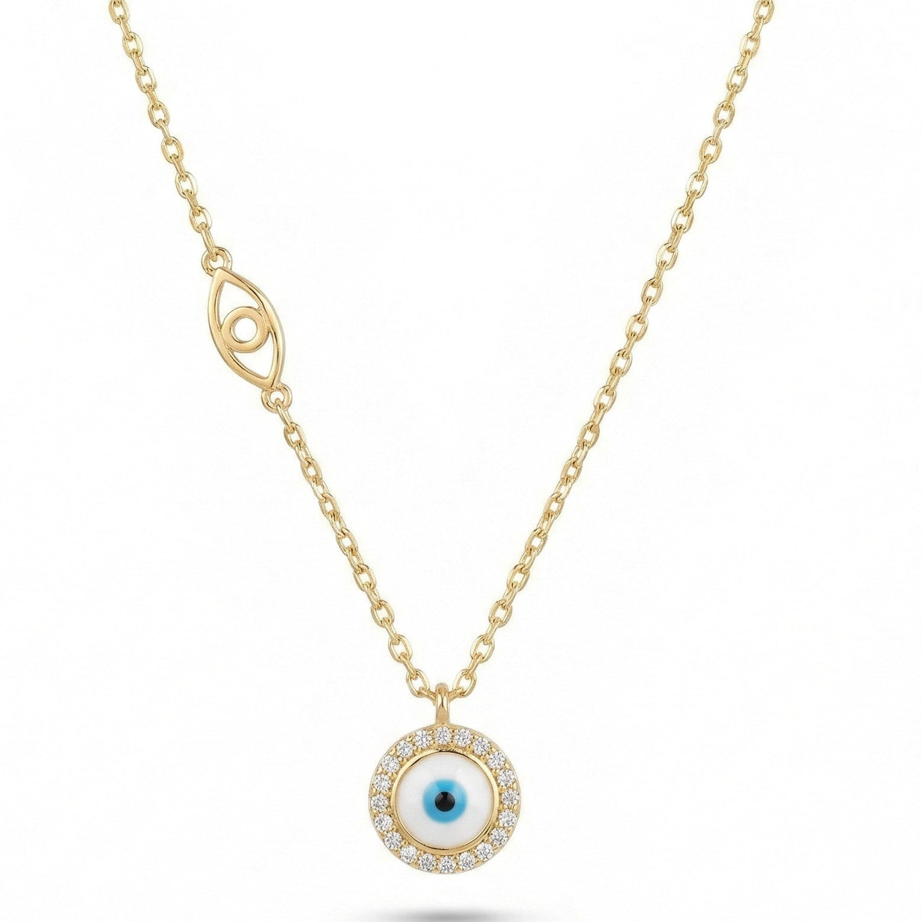 Minimal Evil Eye Necklace