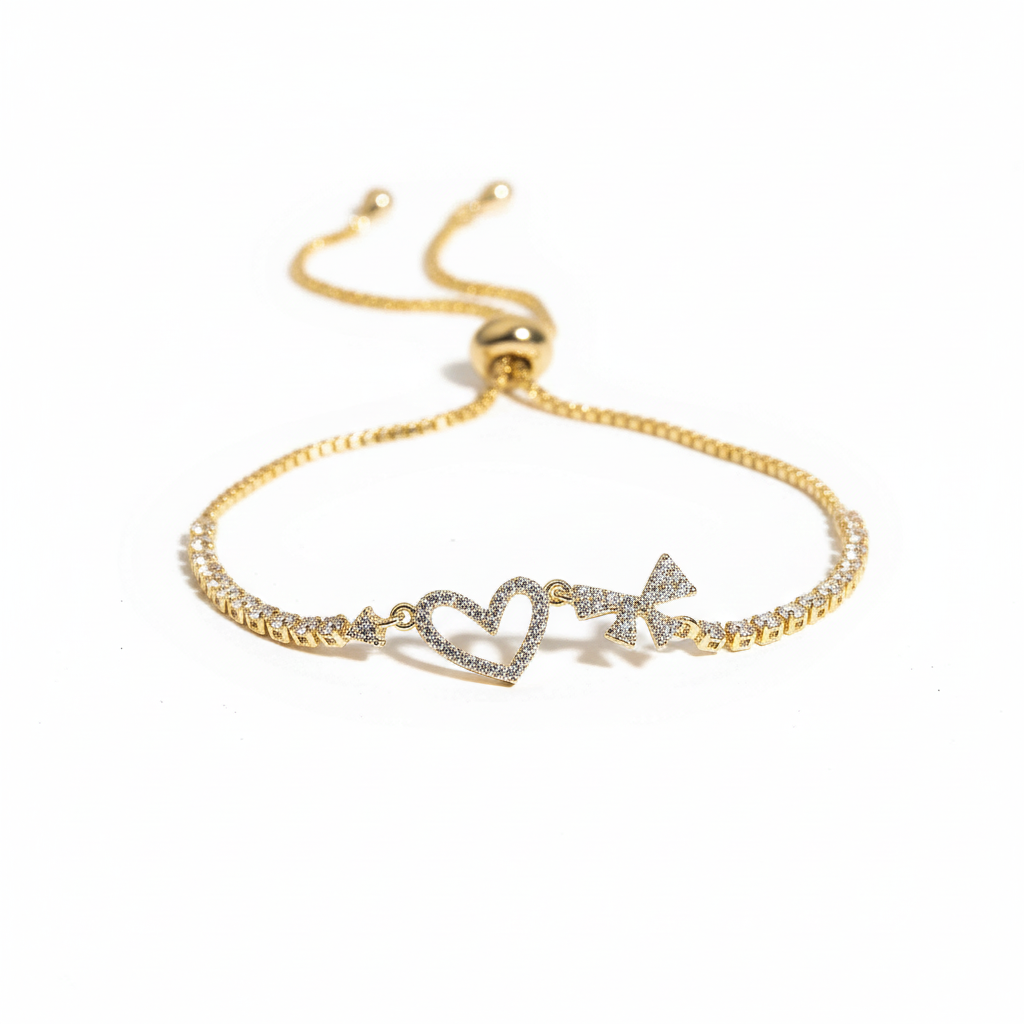 Heart Bow Bracelet