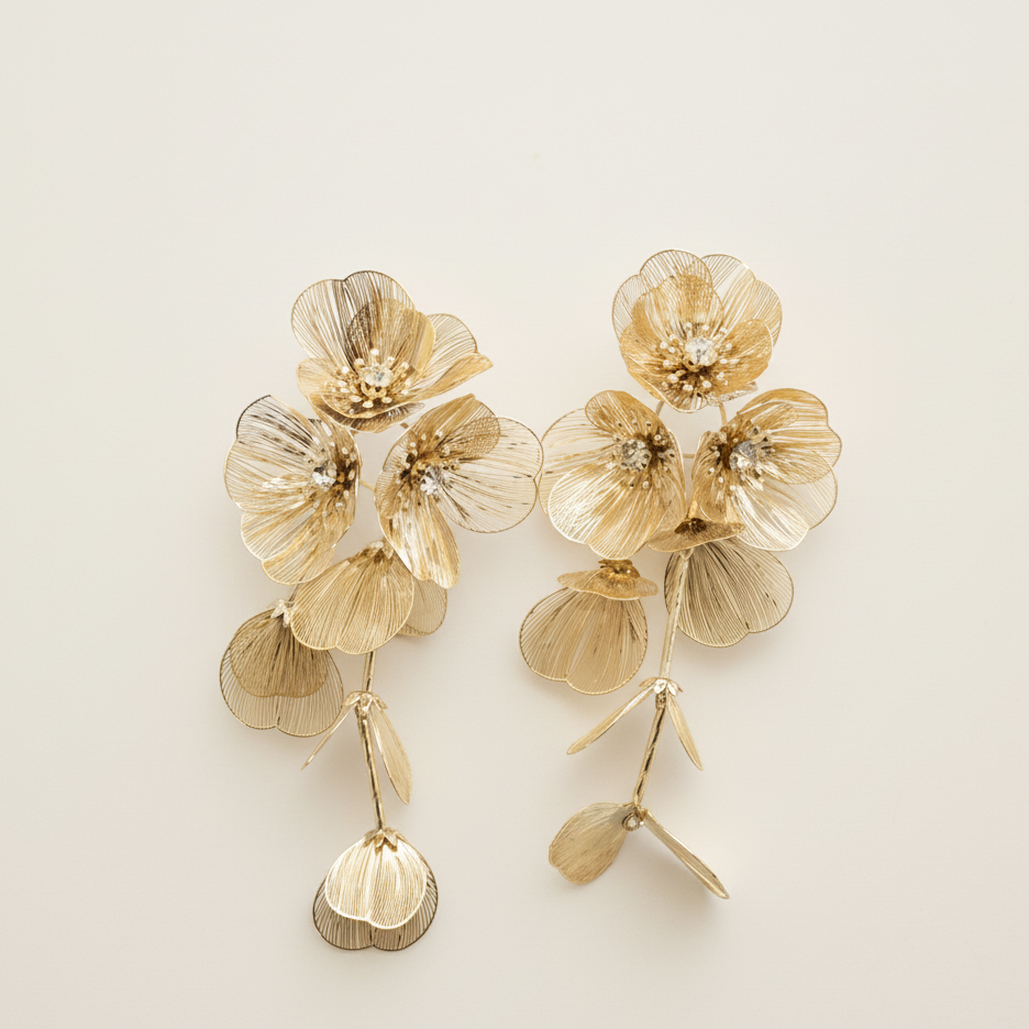 Wildflower Tassel Statement Earrings