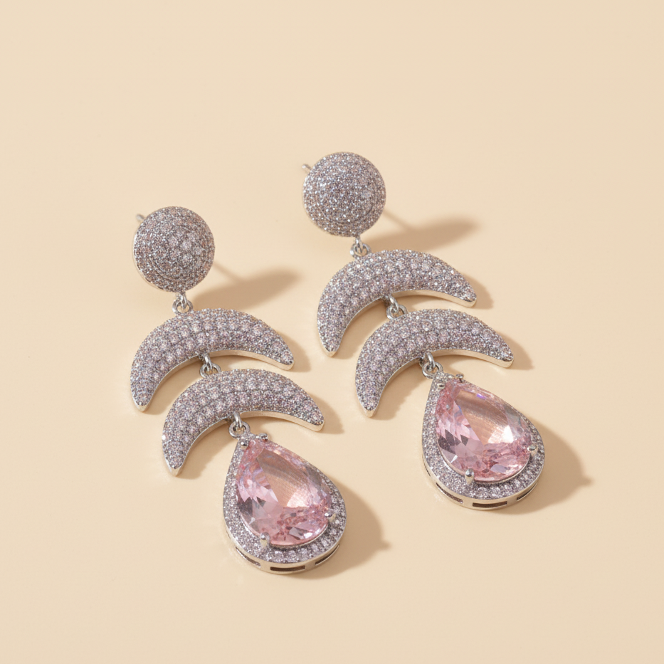 Blushing Moonfall Earrings