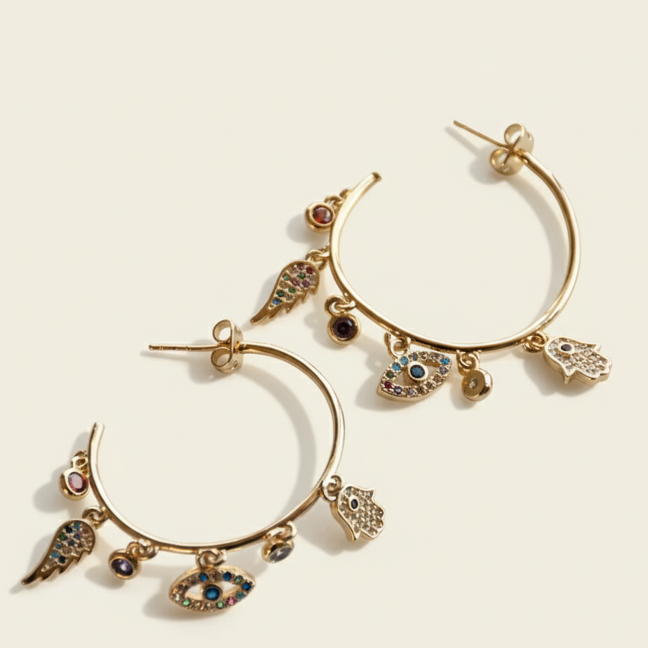 Evil Eye Hoop Earrings