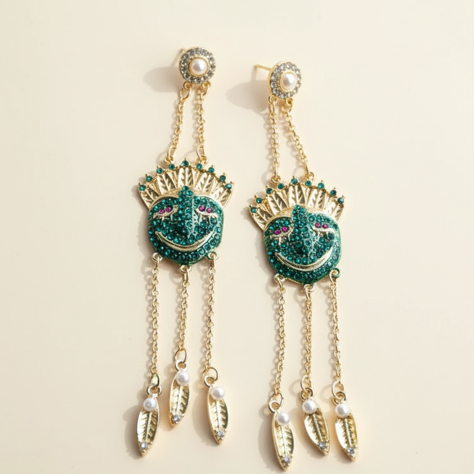 Eccentric Portrait Statement Earrings