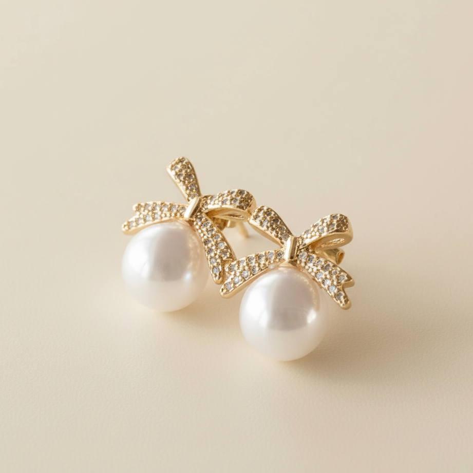 Pearl Bow Studs