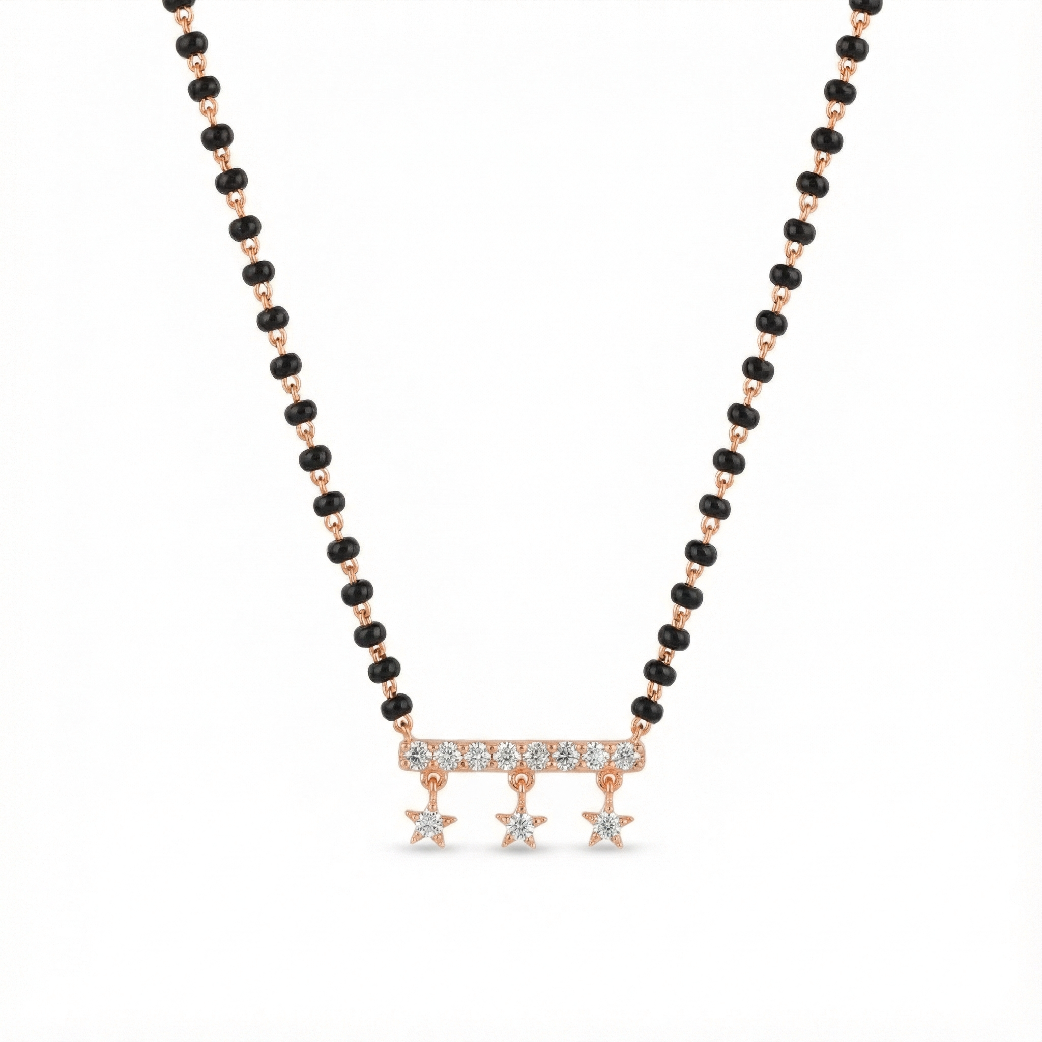 Diamond Star Bar Mangalsutra Necklace