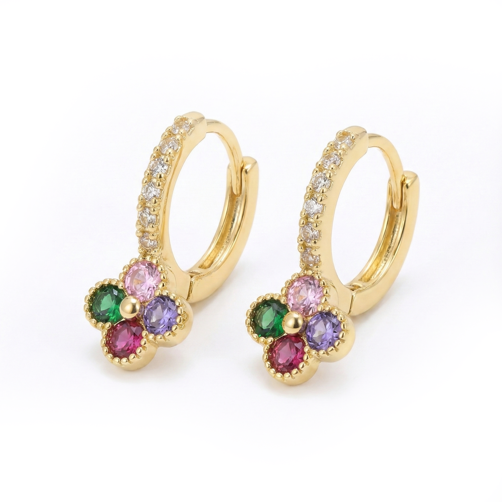 Clover Sparkle Hoops