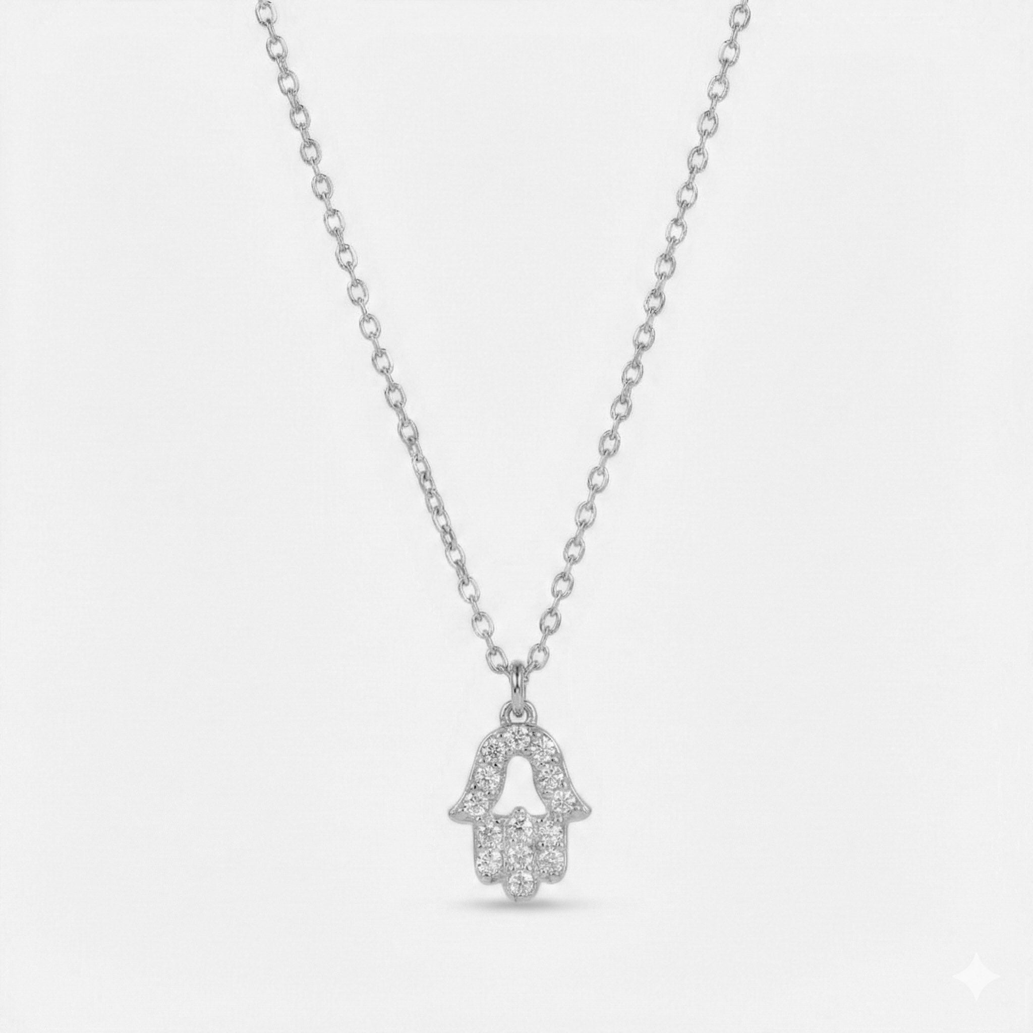 Glistening Hamsa Necklace