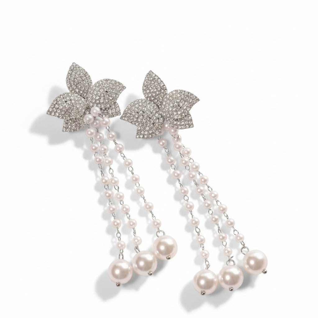 Bloomveil Pearl Earrings