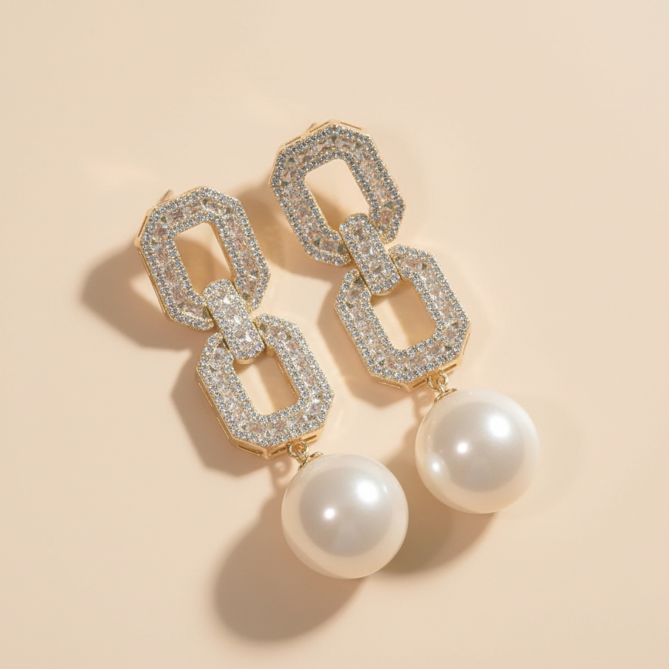 Diamond Link Earrings