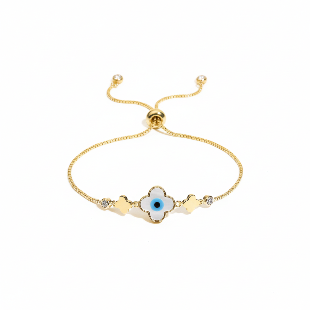 Flower Evil Eye Bracelet