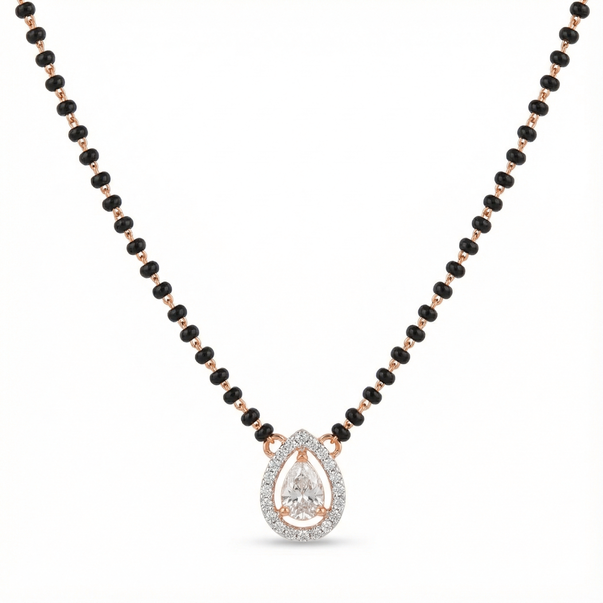 Pear Drop Diamond Mangalsutra Necklace