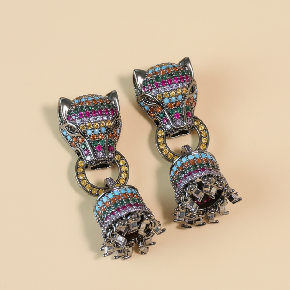 Crystal Leopard Earrings