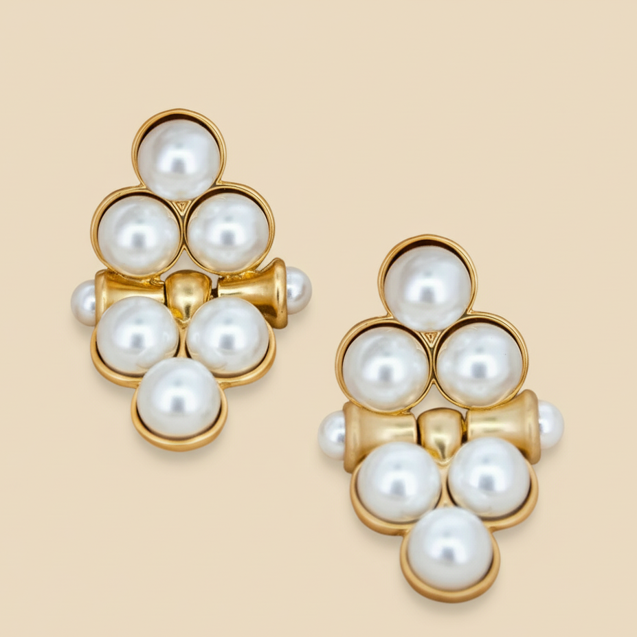 Embellished Pearls Earrings