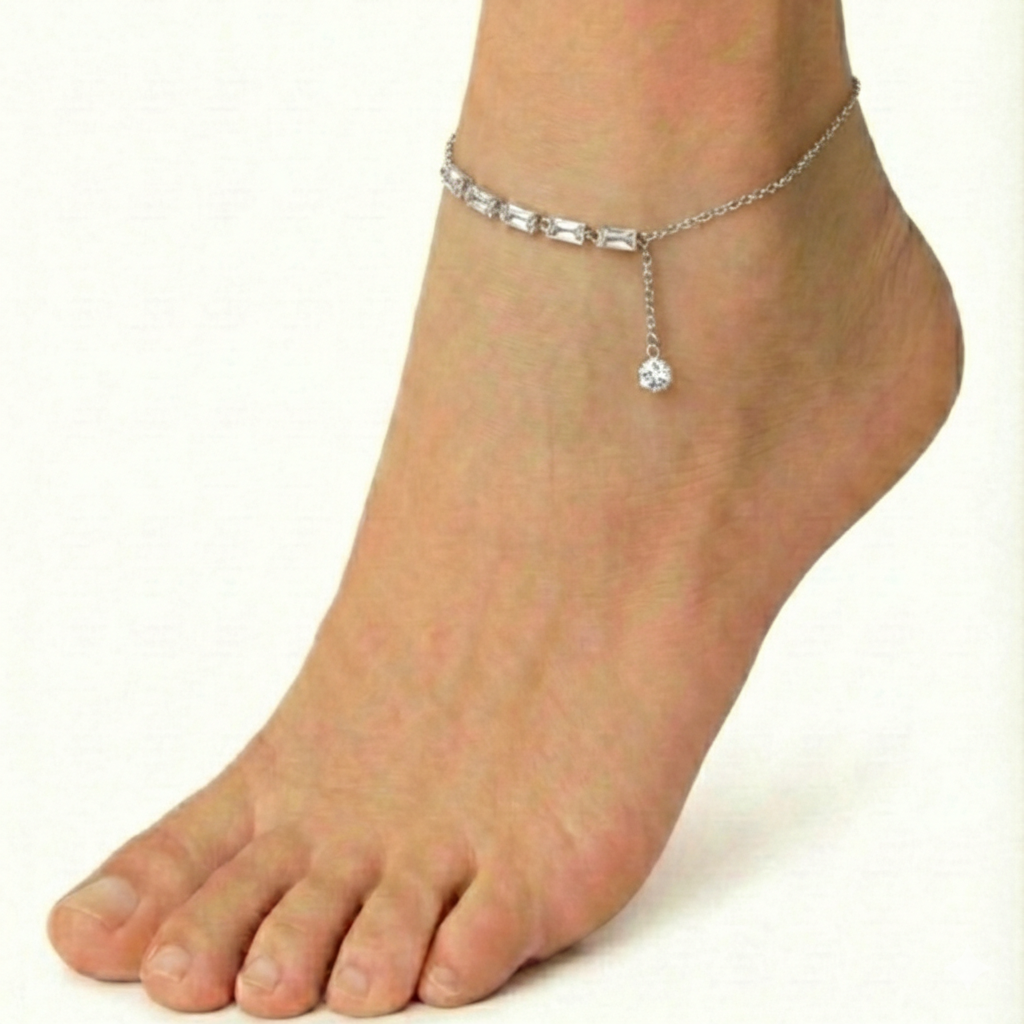 Cascading Crystal Anklet