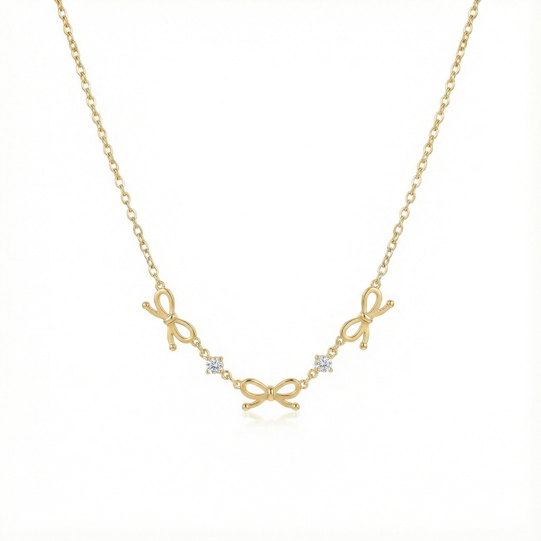 Gilded Bow Necklace