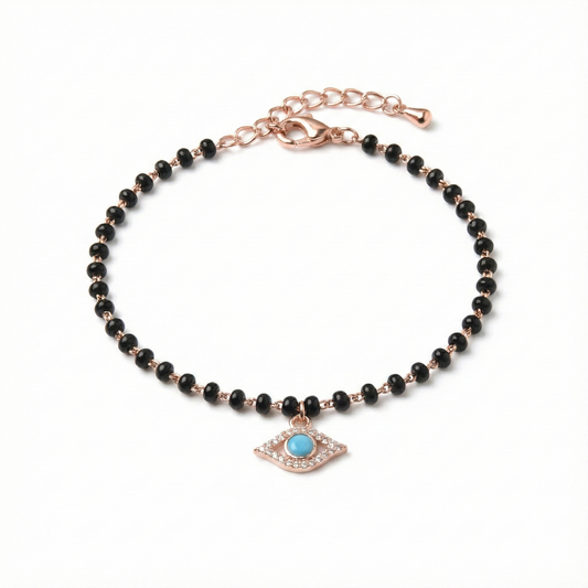 Dainty Evil Eye Mangalsutra Bracelet