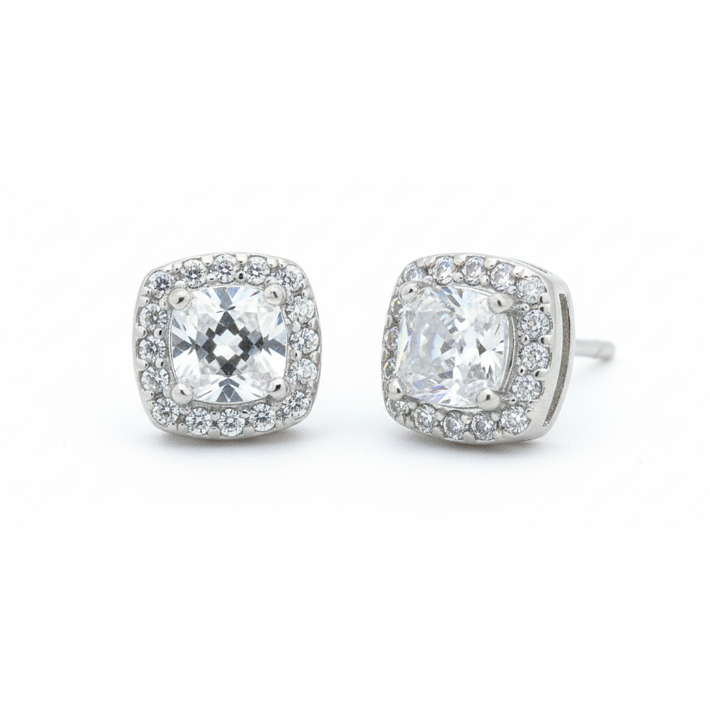Diamond Square Studs