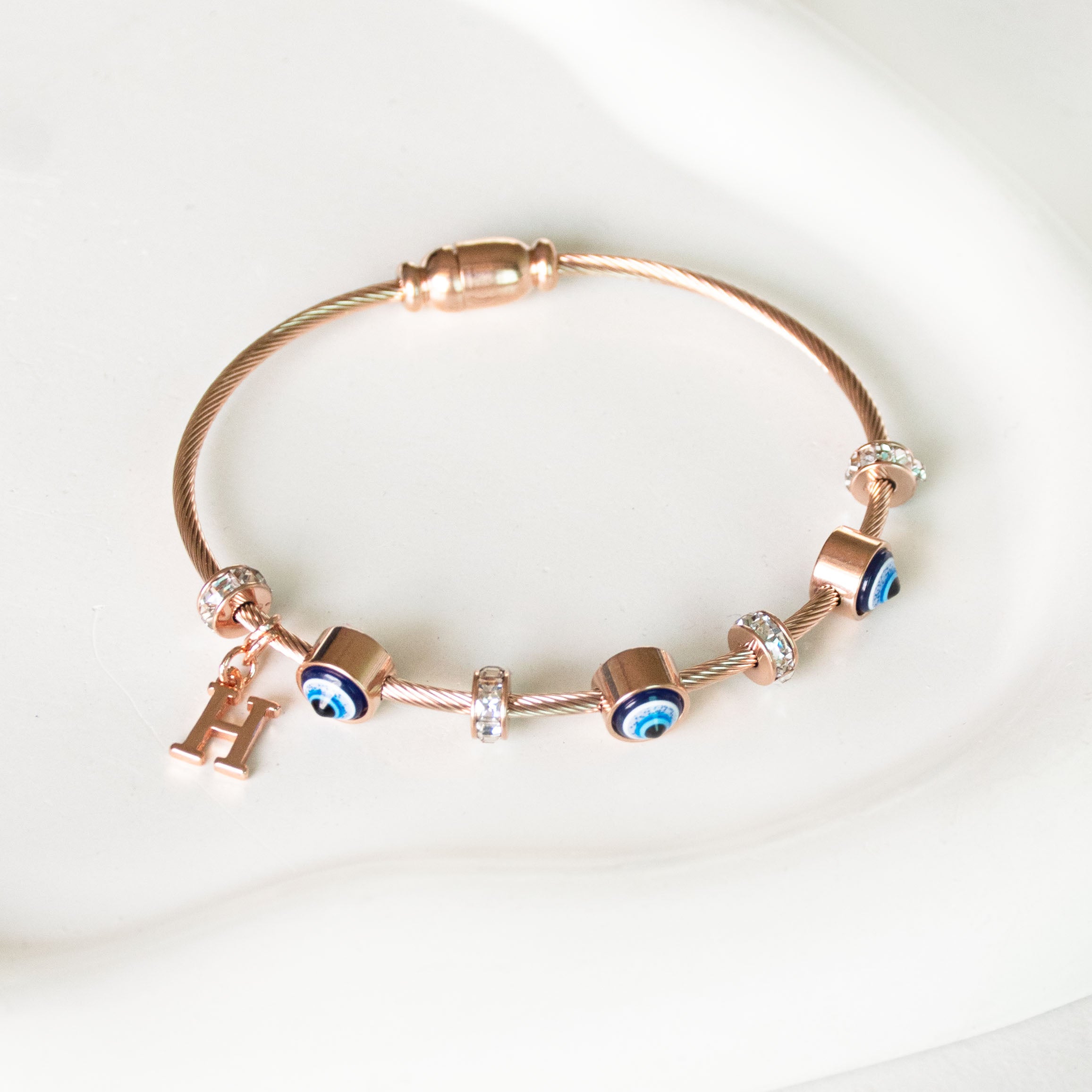 Classic Evil Eye With Personalized Initial