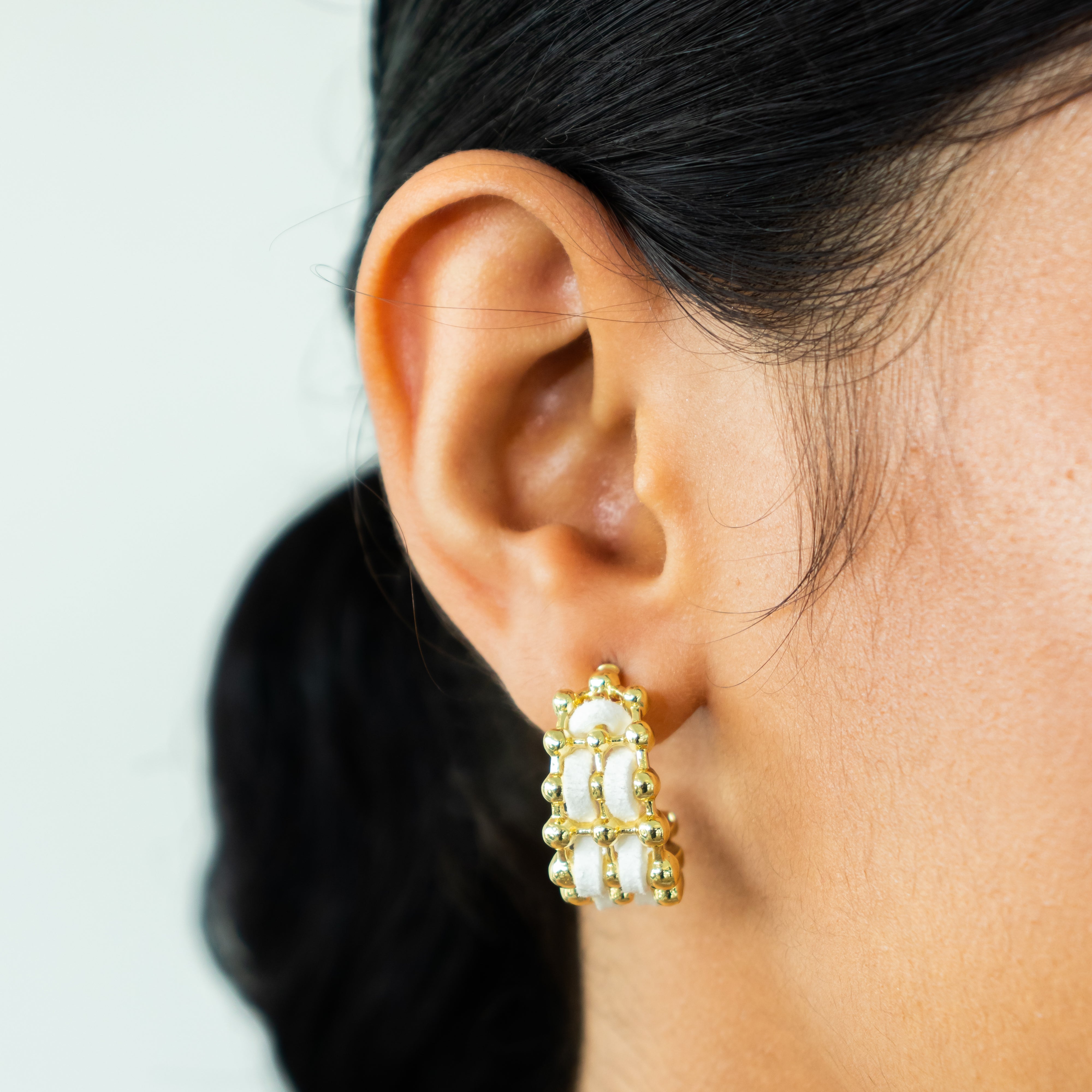 Triple Line Hoops