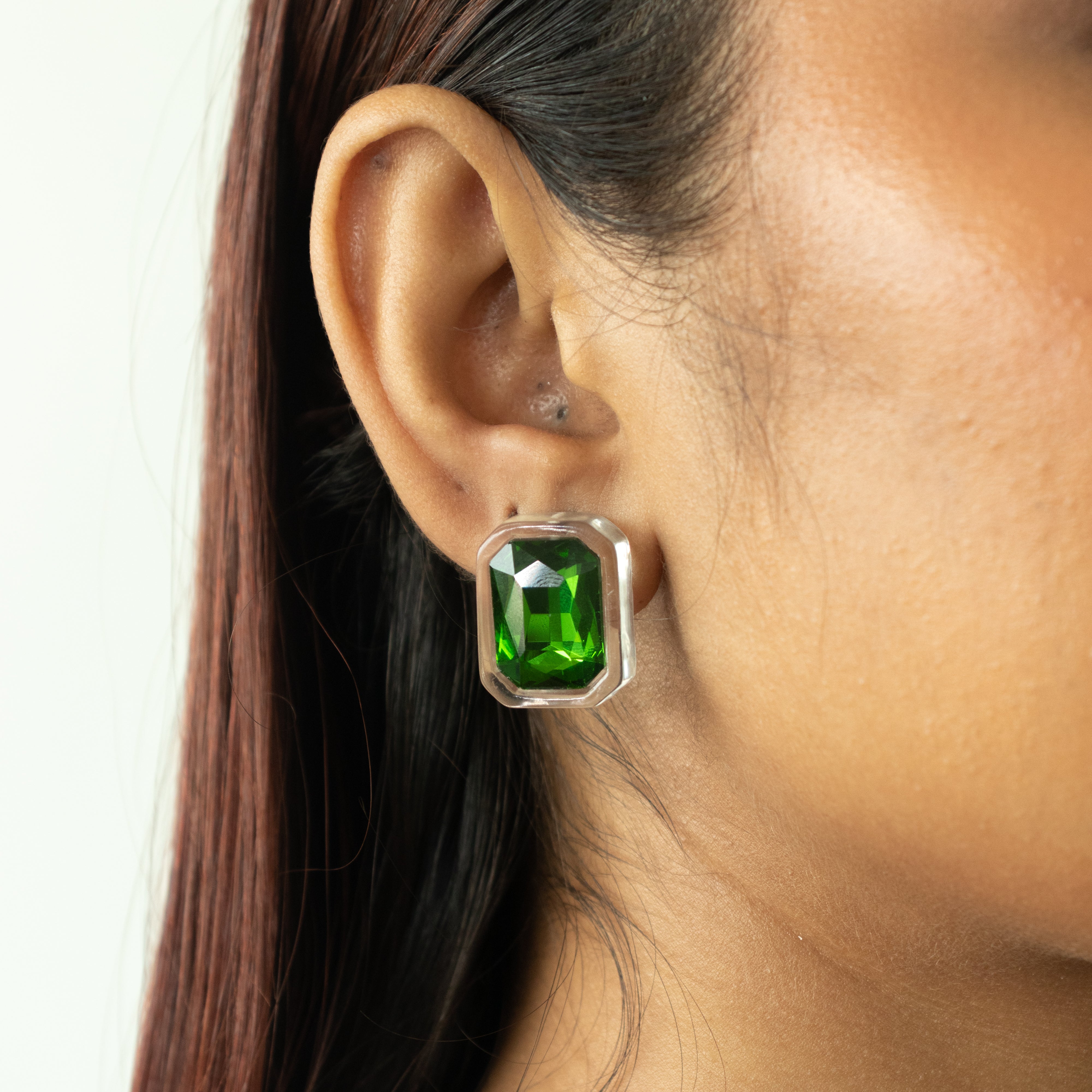 Green Crystal Earrings