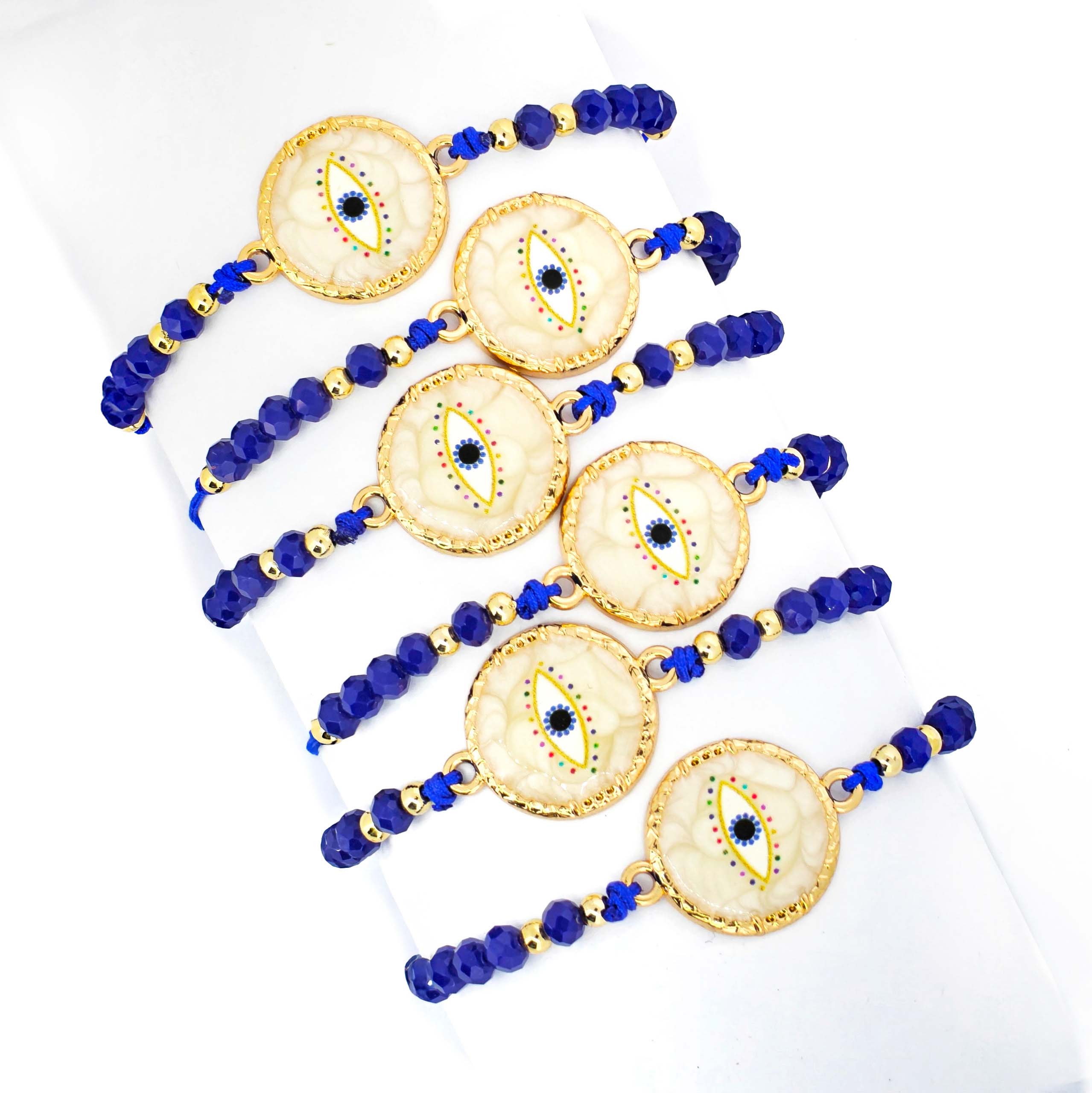Evil Eye Rakhi Bracelets Set of 6