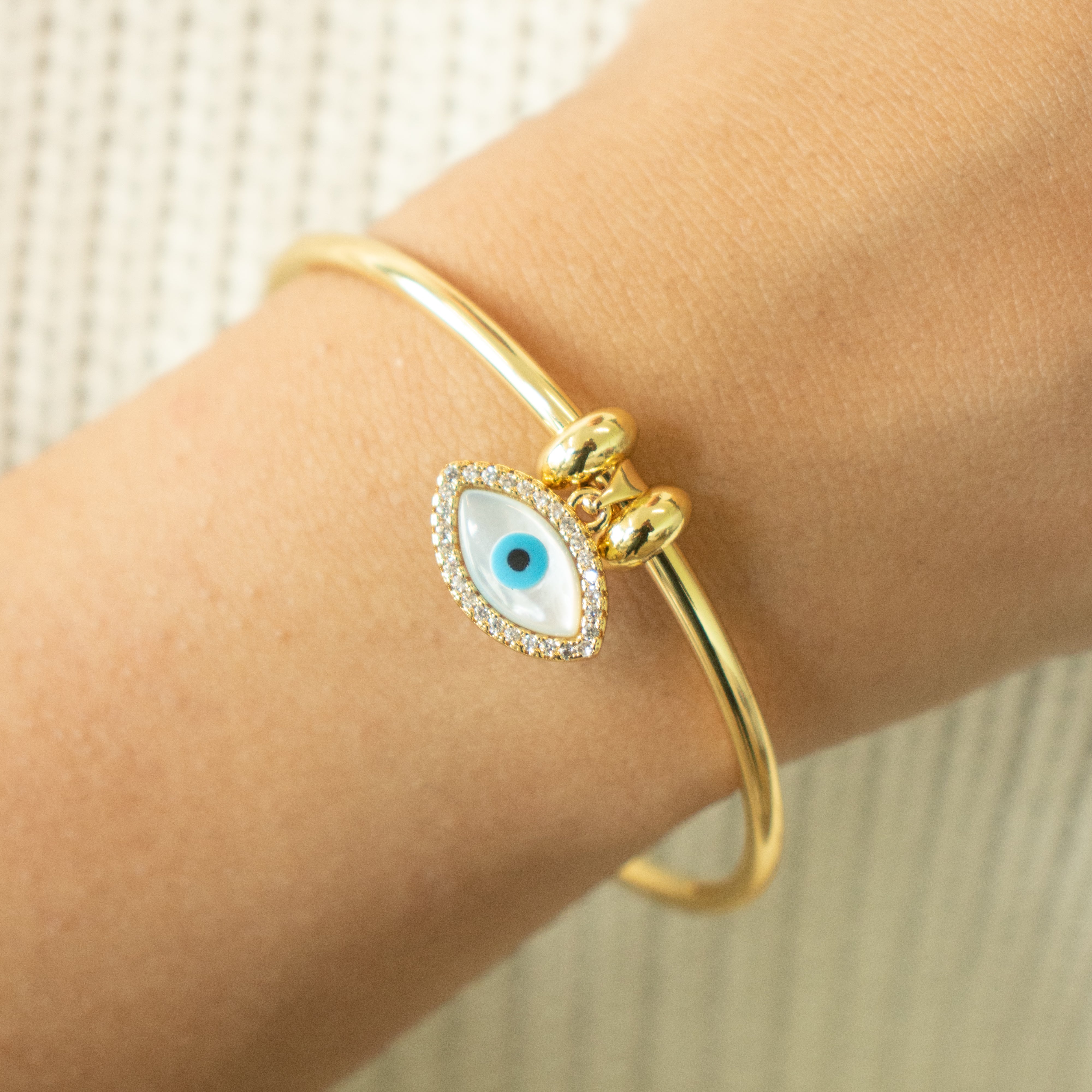 Evil Eye Charm Bangle