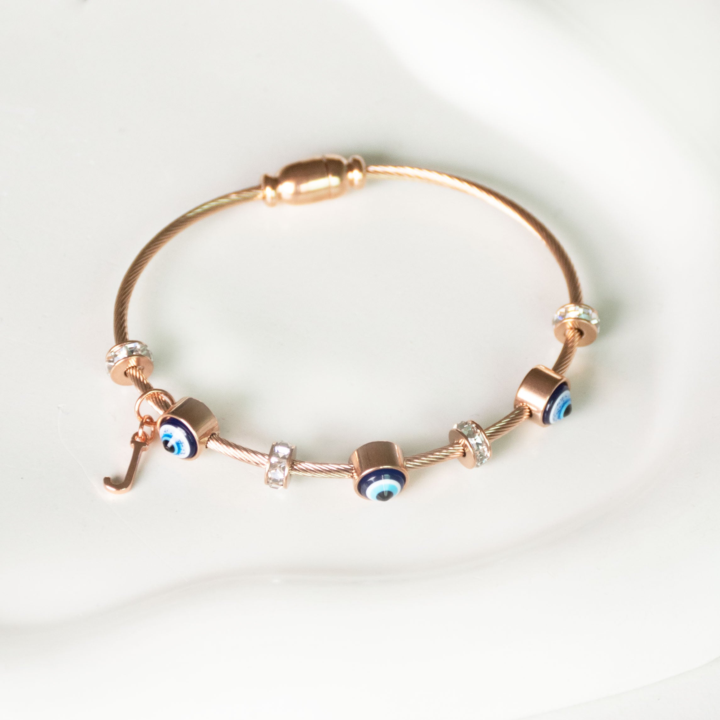 Classic Evil Eye With Personalized Initial